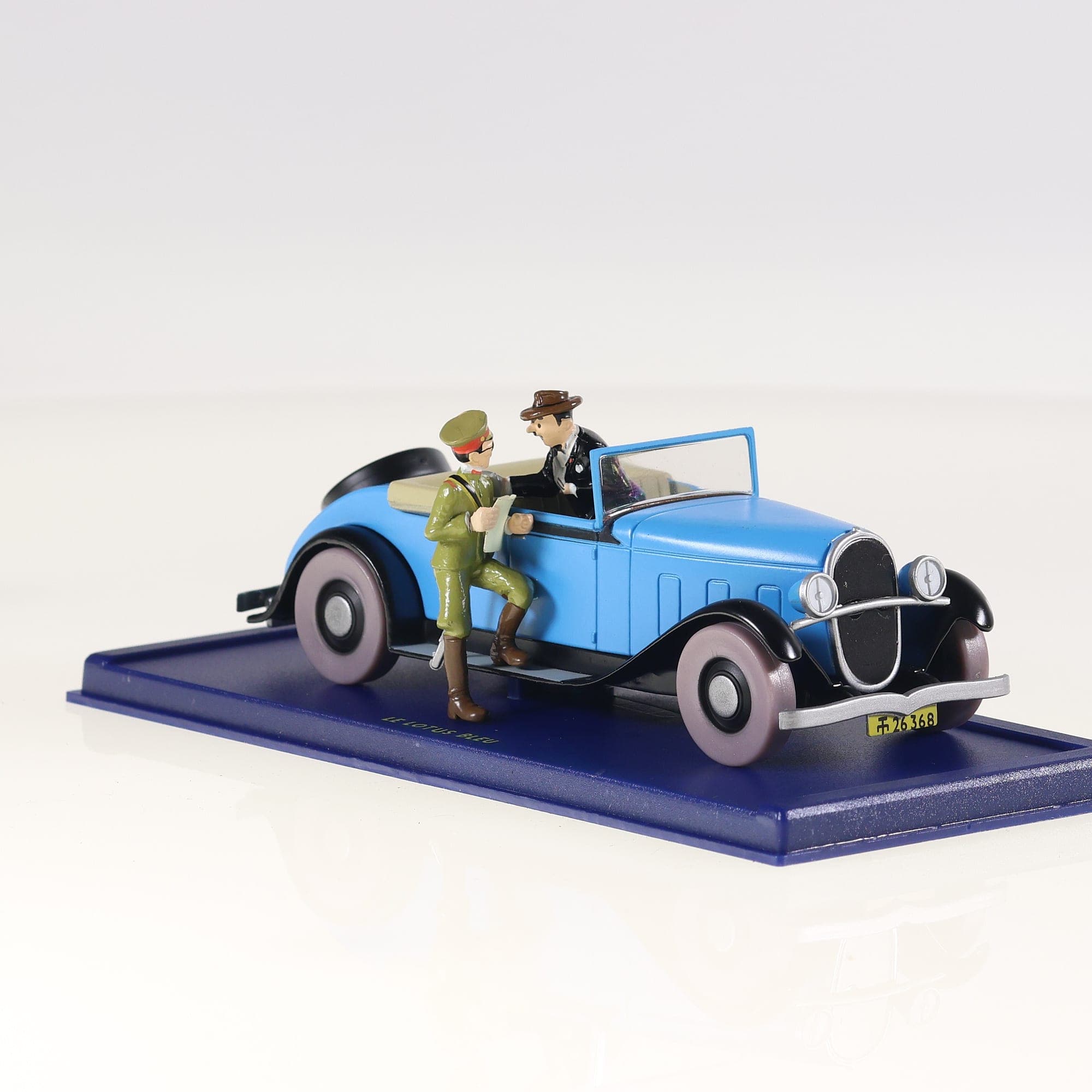 Atlas Tintin 2 118 068 La décapotable du Lotus bleu 1/43 Bleu avec boîte — miniature 12