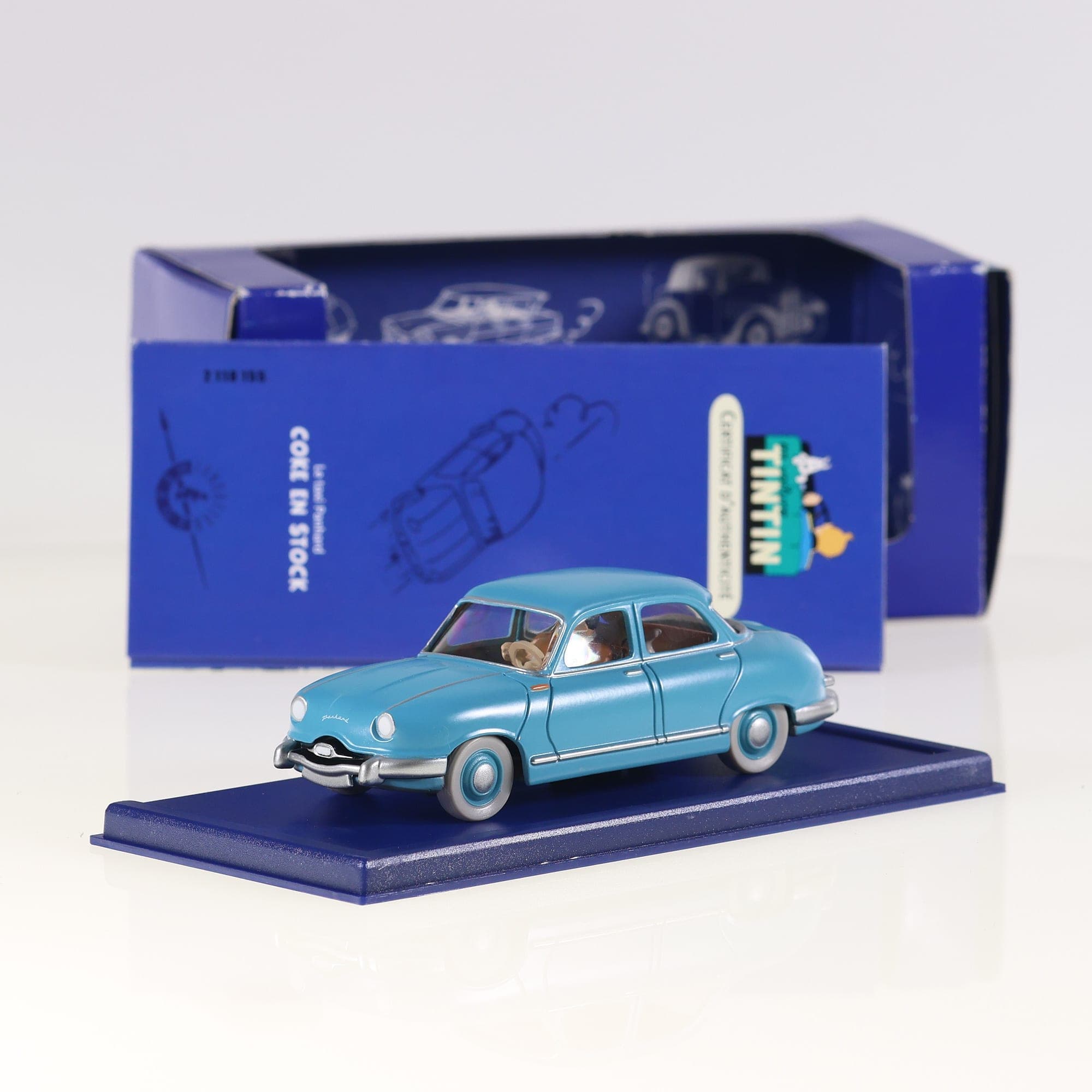 Atlas Tintin 2 118 055 Panhard Taxi Dyna Z 1954 1/43 Bleu clair avec boîte — photo 1
