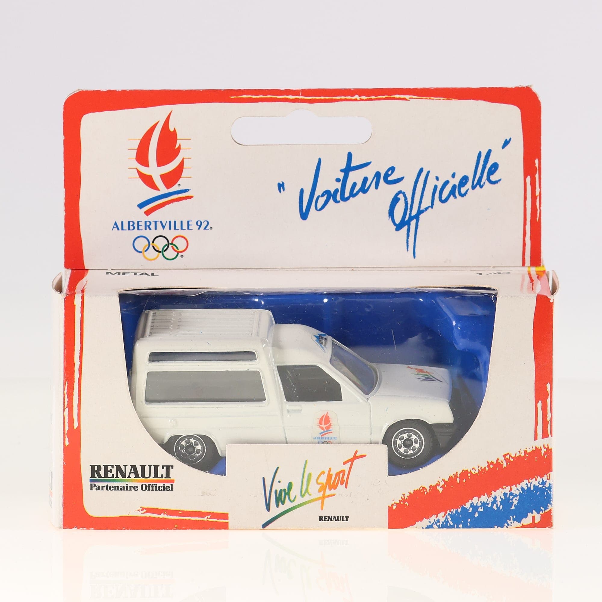 Logitoys Renault Express JO Albertville 92 9115 1/43 Blanc avec boîte — miniature 13