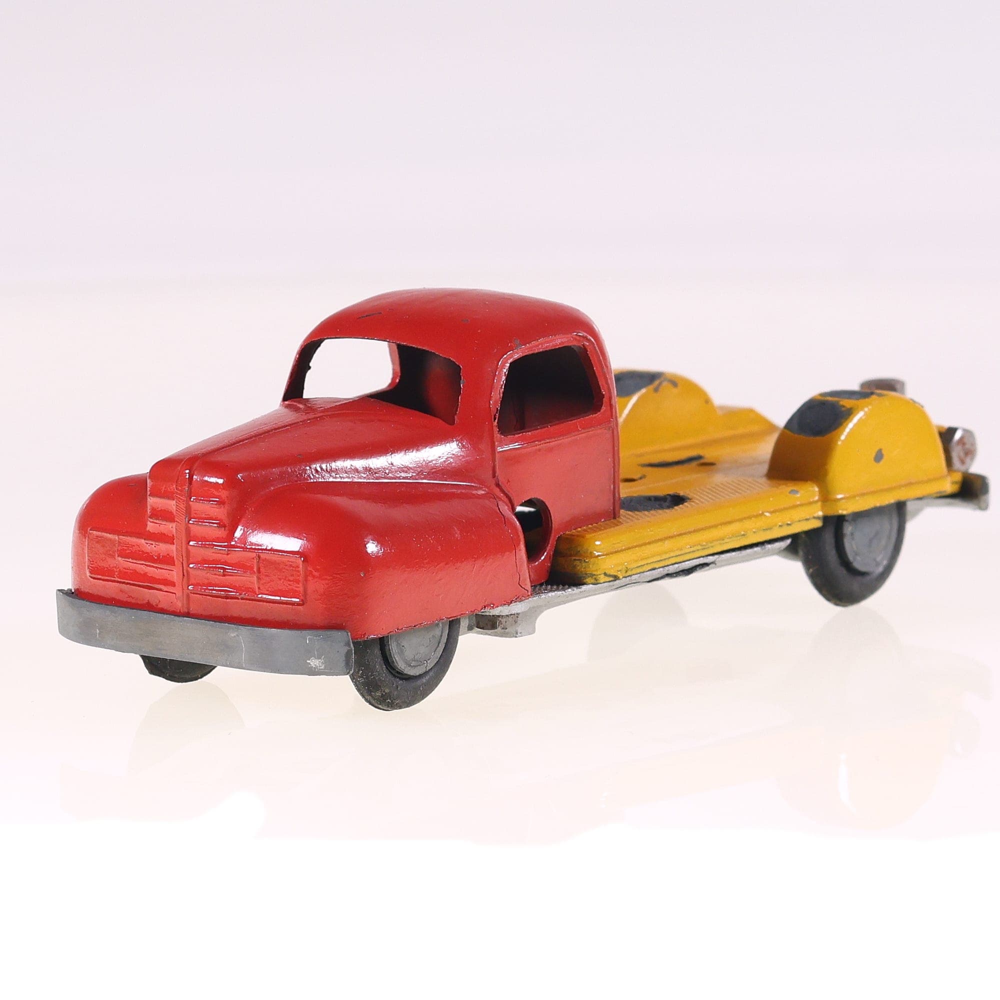 Solido Transformable pick-up plateau 13 cm rouge et jaune état B 