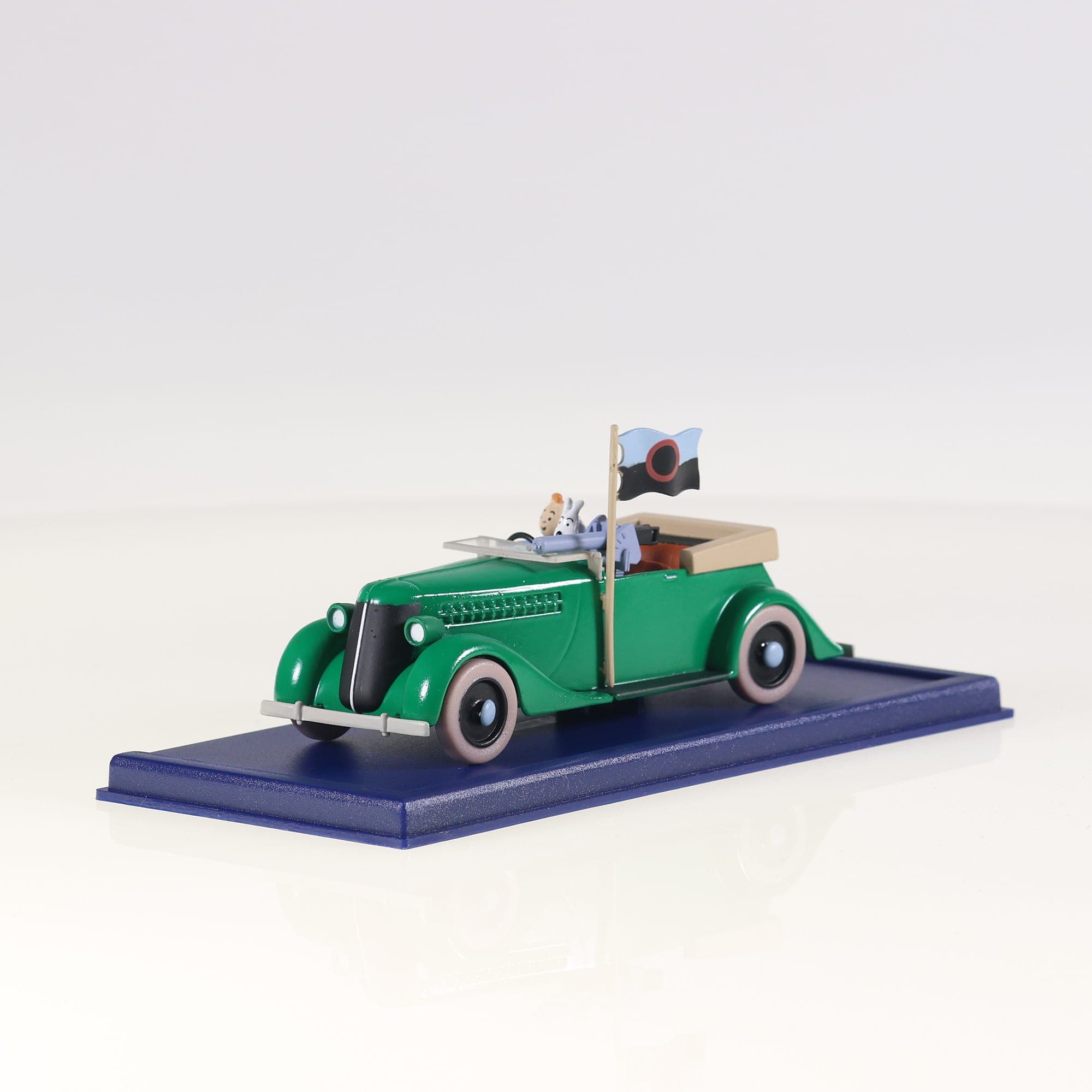 Atlas Tintin La Mitrailleuse de L'Oreille Cassée 2 118 008 1/43 Vert avec boîte — miniature 14