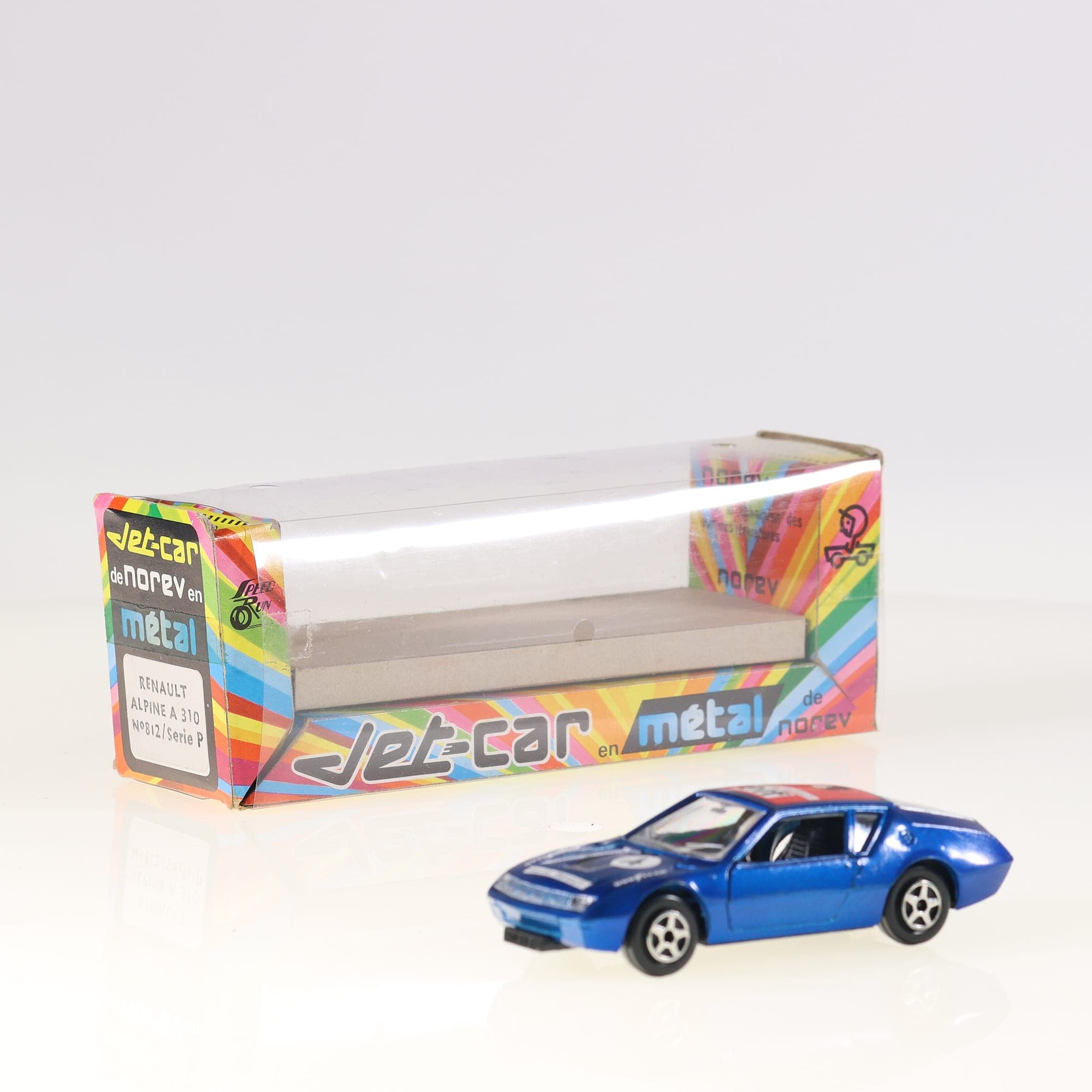 Norev 812 serie P Renault Alpine A310 Rallye  #4 1/43 Bleu mét. avec boîte