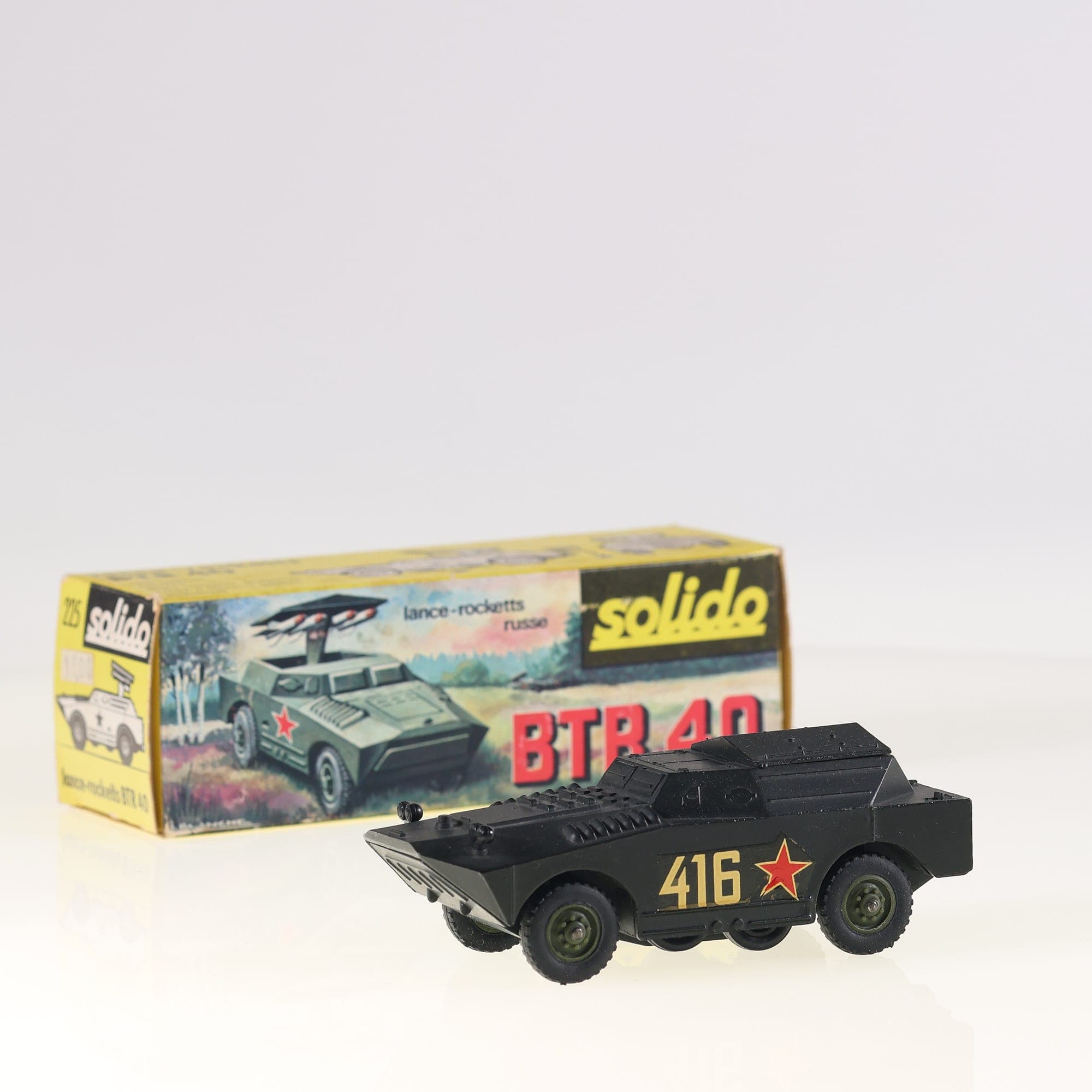 Solido 225 BTR lance rocket russe BTR-40 1/50 vert foncé militaire avec boîte — photo 1