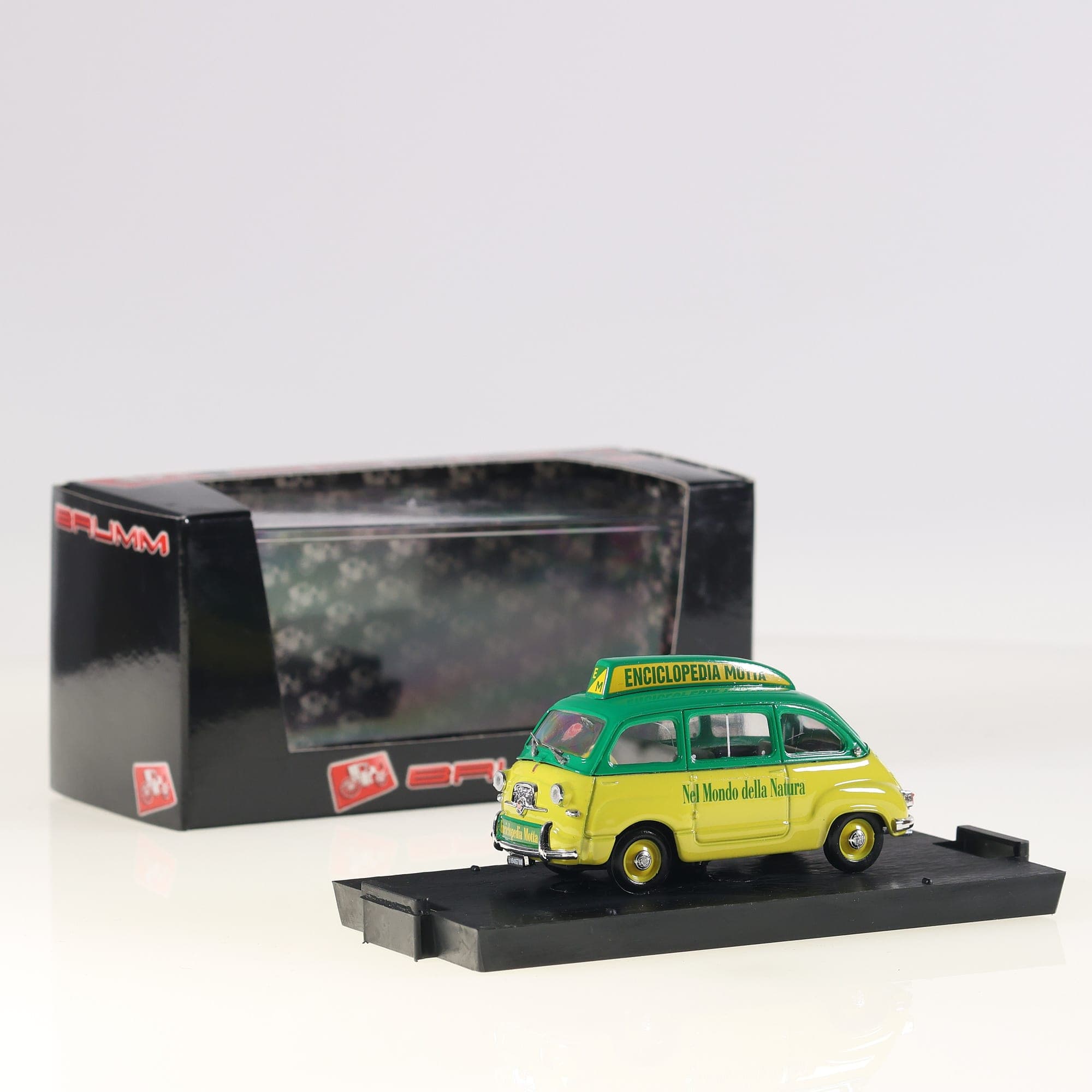 Brumm R310 Fiat 600 Multipla Enciclopedia Motta Milano 1956 1/43 Jaune / Vert av