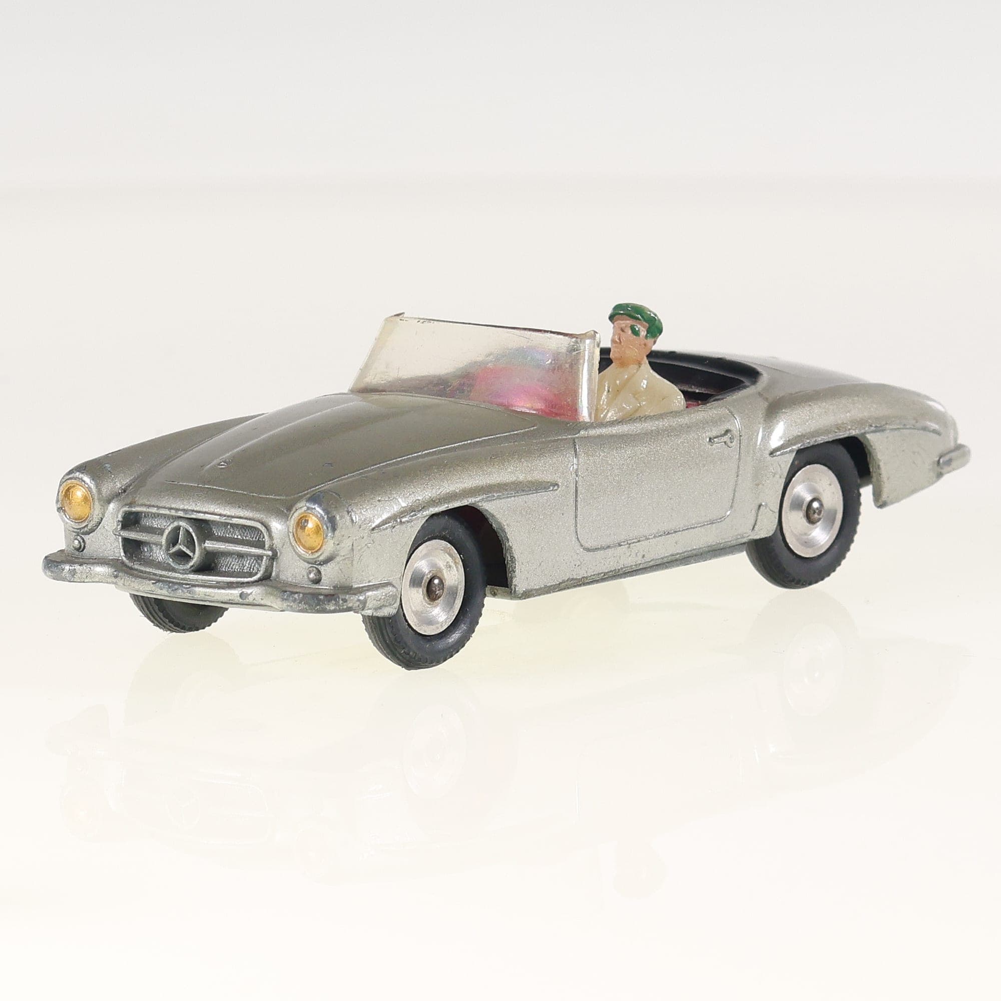 Solido Mercedes-Benz 190 SL Roadster 1/43 Gris métallisé Grade B sans boîte — miniature 9