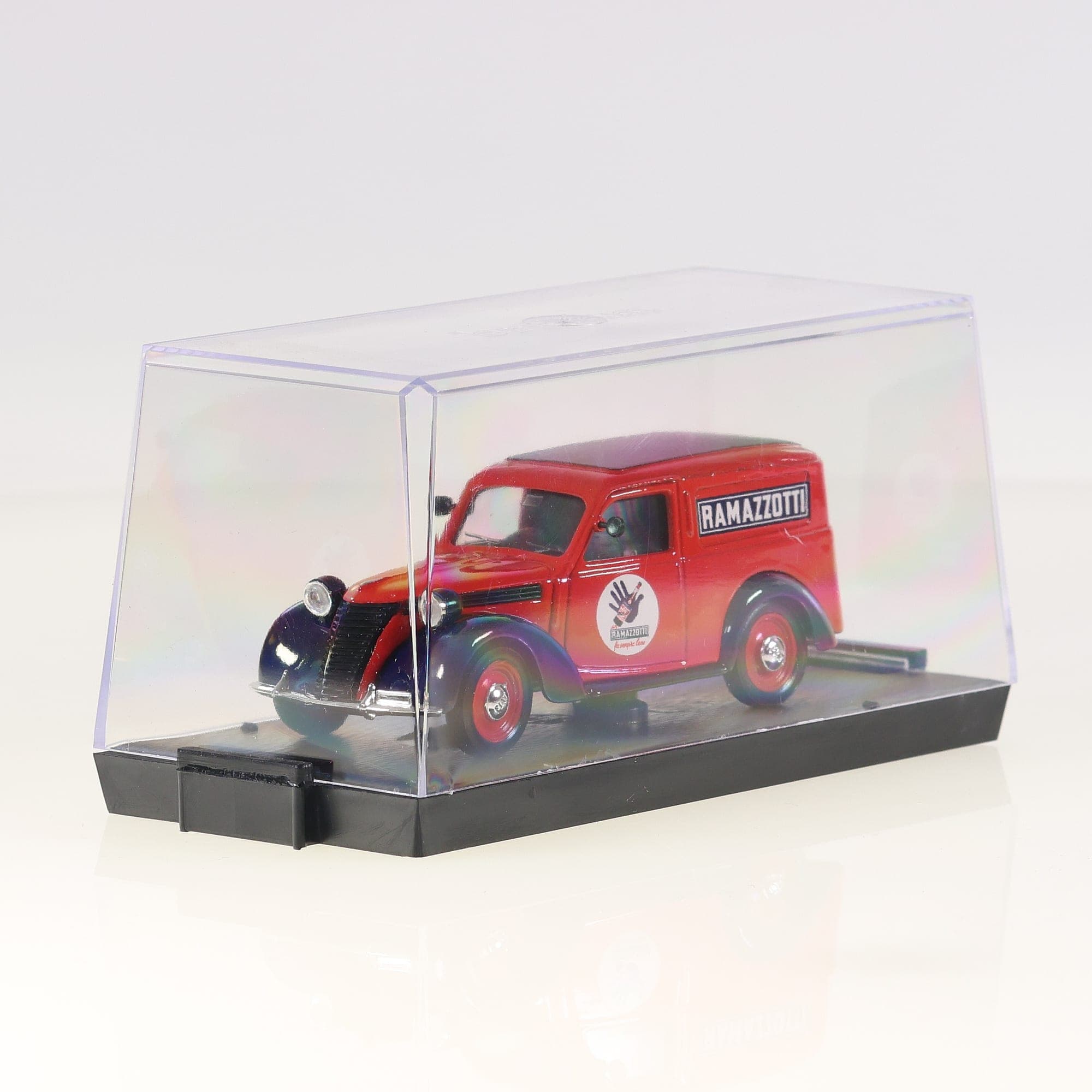 Brumm R284 Fiat 1100E Furgone Ramazzotti 1/43 Rouge et bleu avec boîte — miniature 15