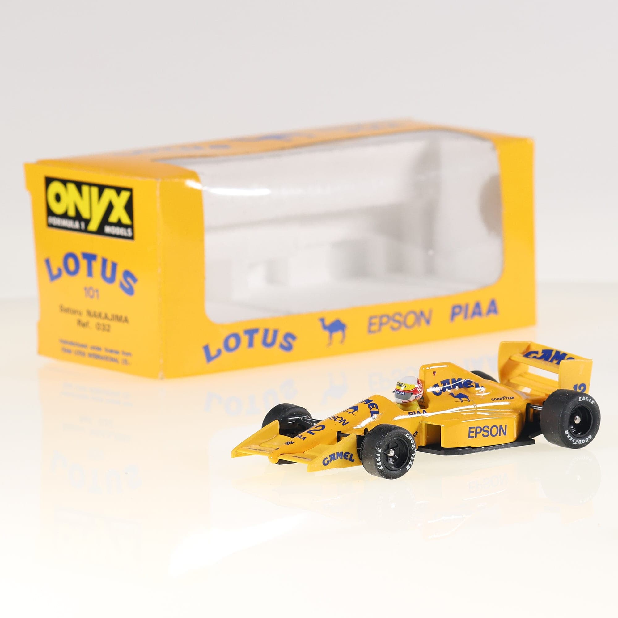 ONYX ref : 32 Lotus 101 Formule 1 Camel Satoru Nakajima #12 1/43 Jaune