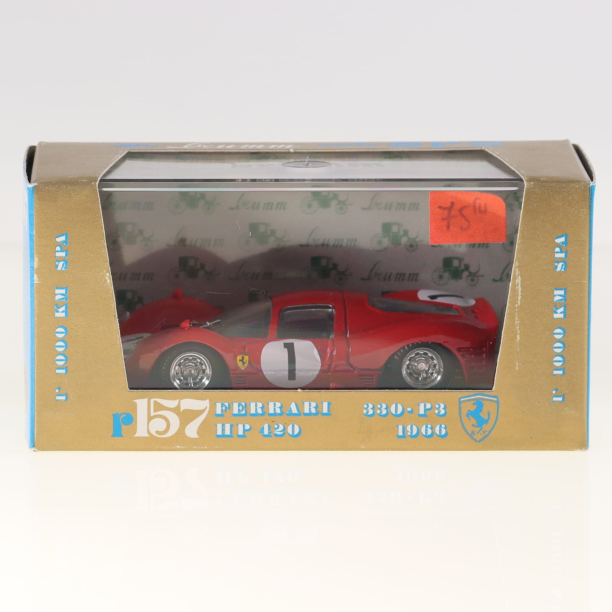 Brumm R157 Ferrari 330 P3 HP 420 1966 #1 1/43 Rouge avec boîte — miniature 13