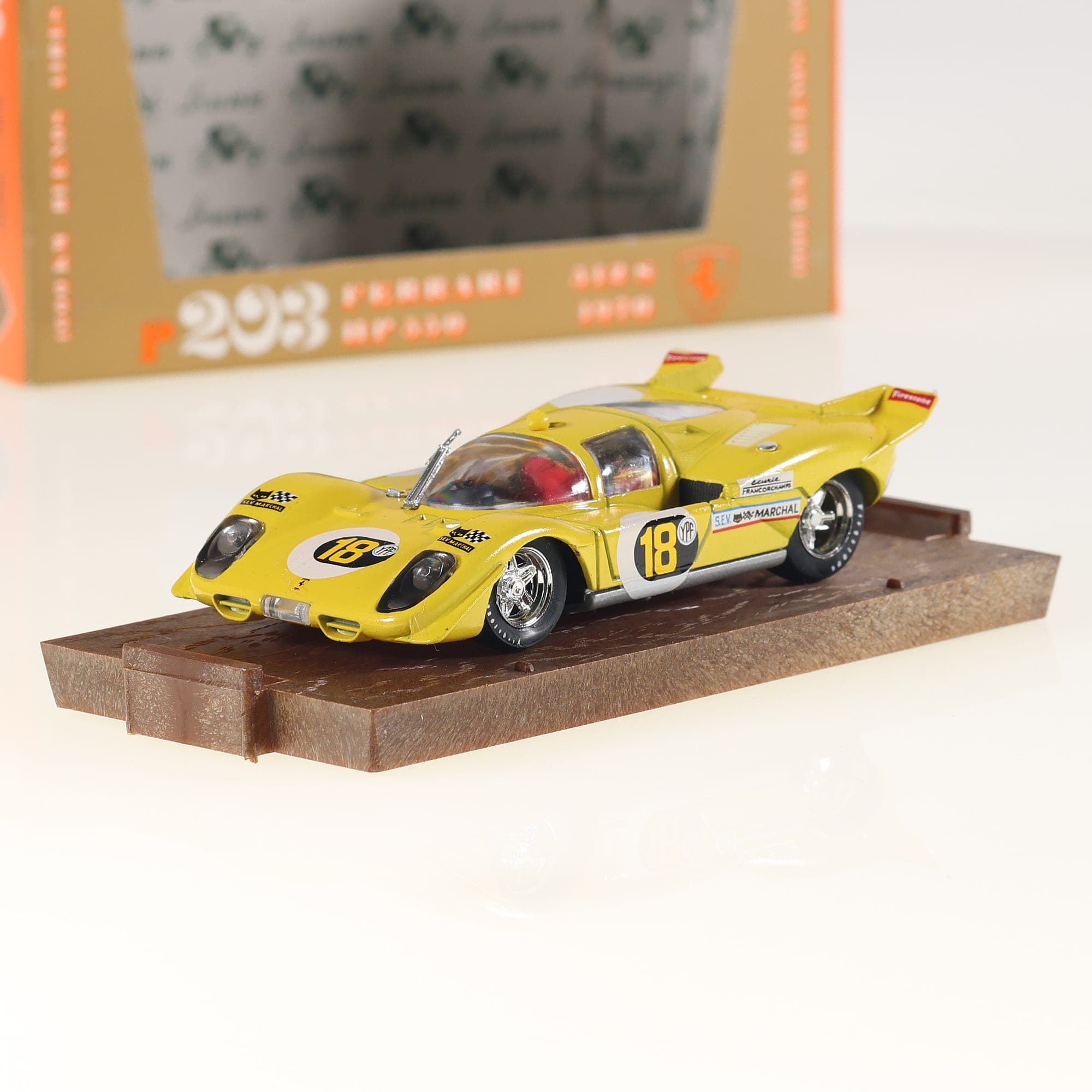Brumm r 203 Ferrari 512 S HP 550 1970 #18 1/43 Jaune avec boîte