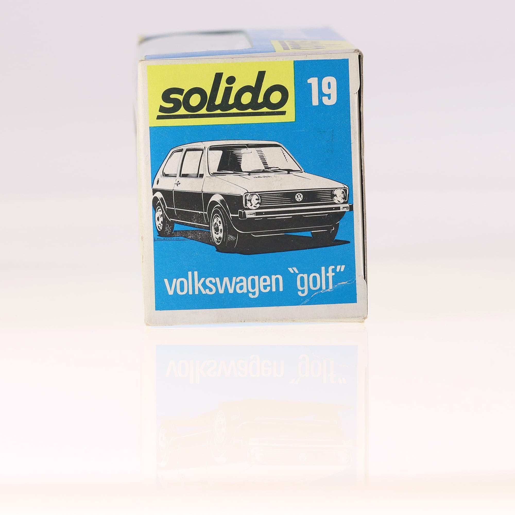 Solido 19 Volkswagen Golf  1/43 Jaune avec boîte — miniature 5
