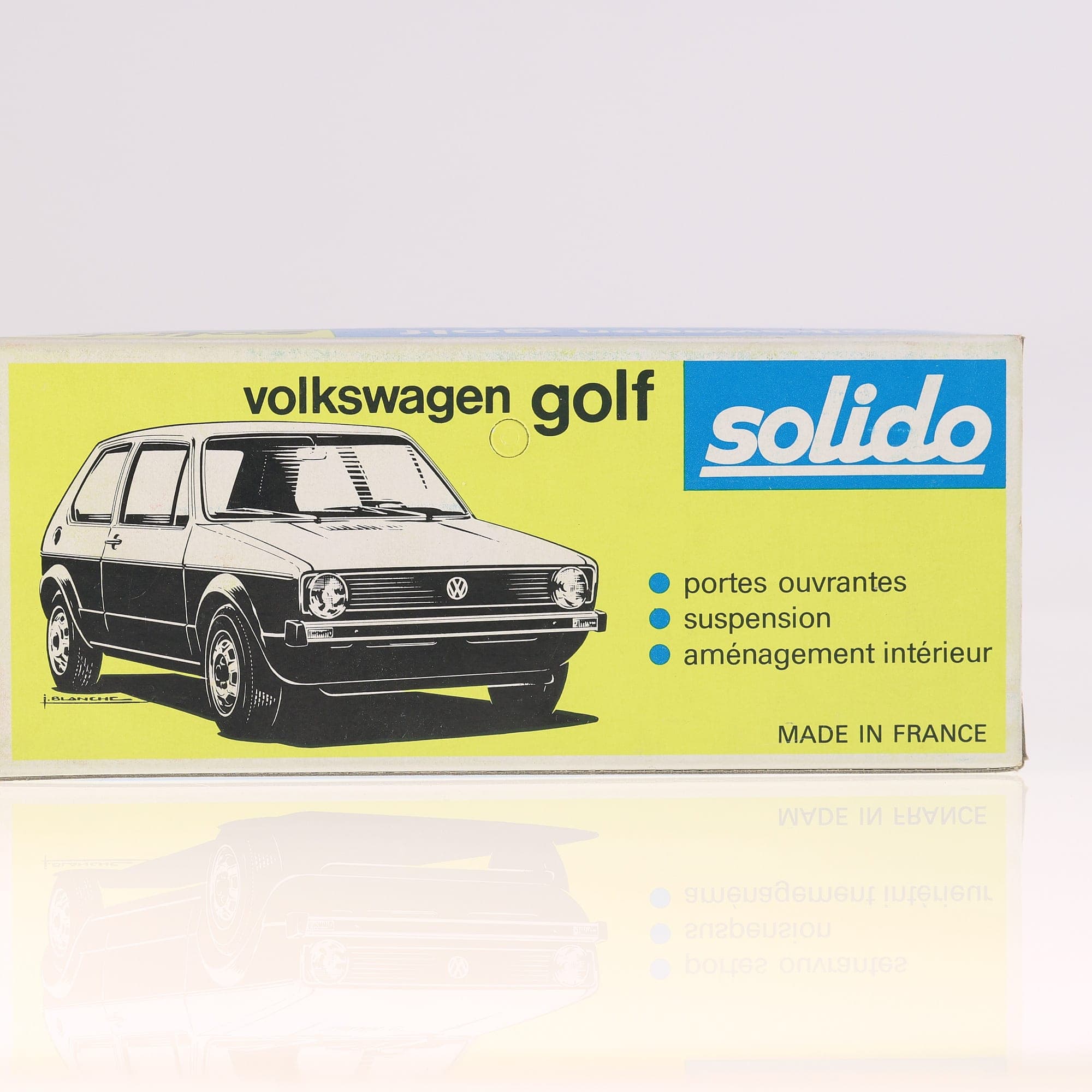 Solido 19 Volkswagen Golf  1/43 Jaune avec boîte — miniature 6