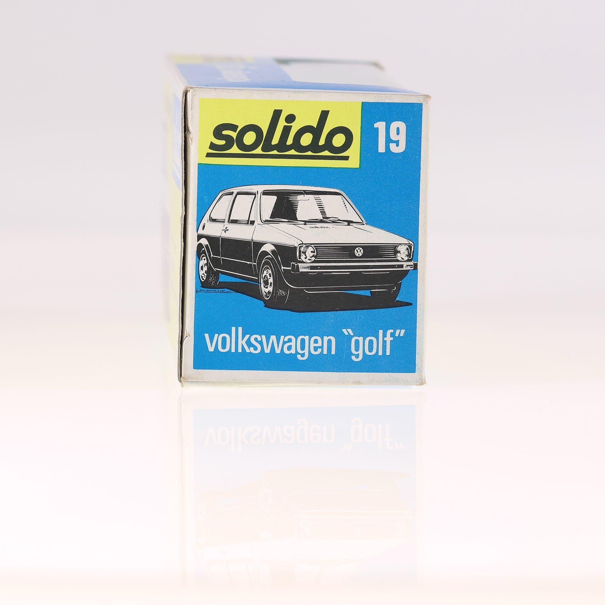 Solido 19 Volkswagen Golf  1/43 Jaune avec boîte — miniature 7