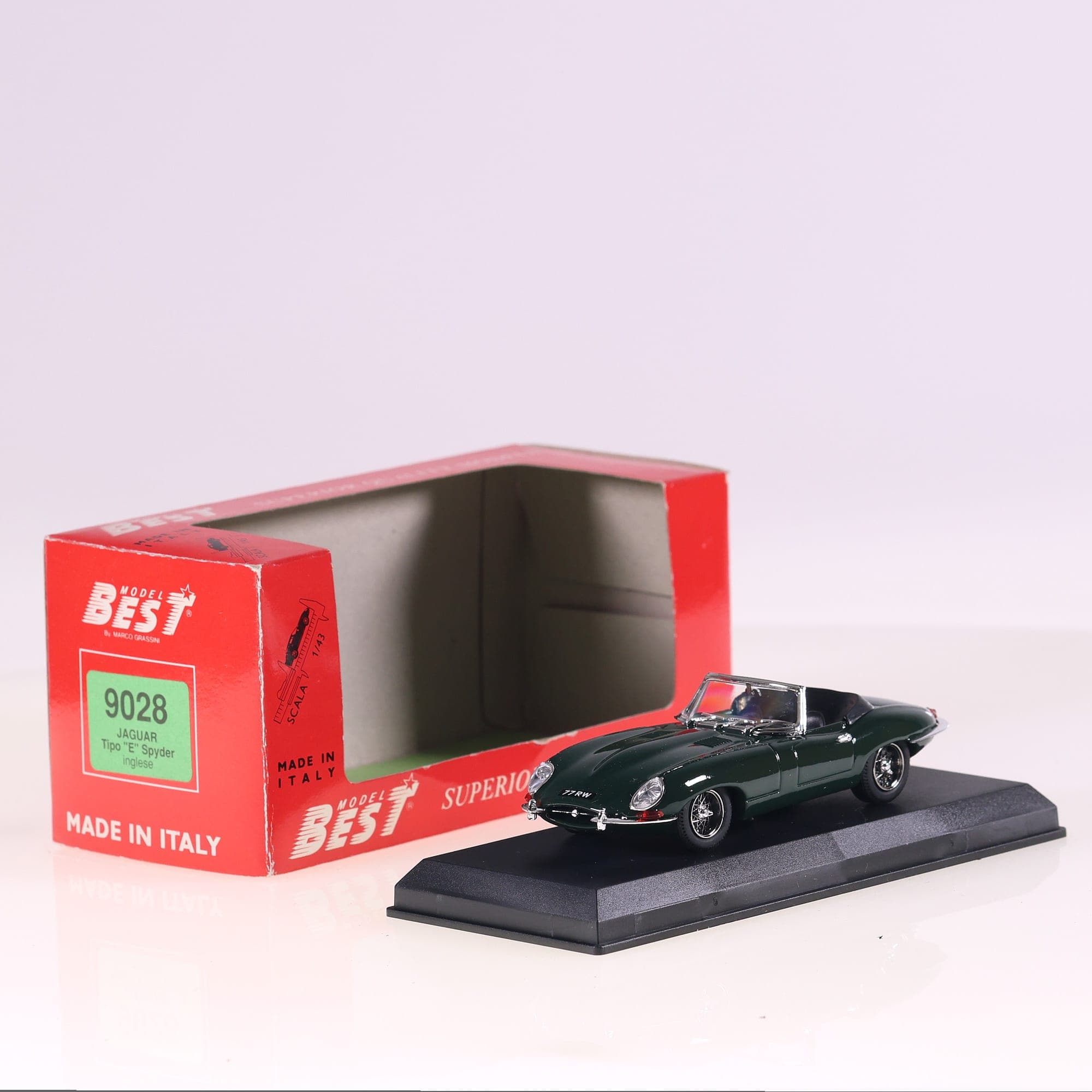 Best Model 9028 Jaguar Tipo E Spyder 1/43 Vert foncé avec boîte — photo 1