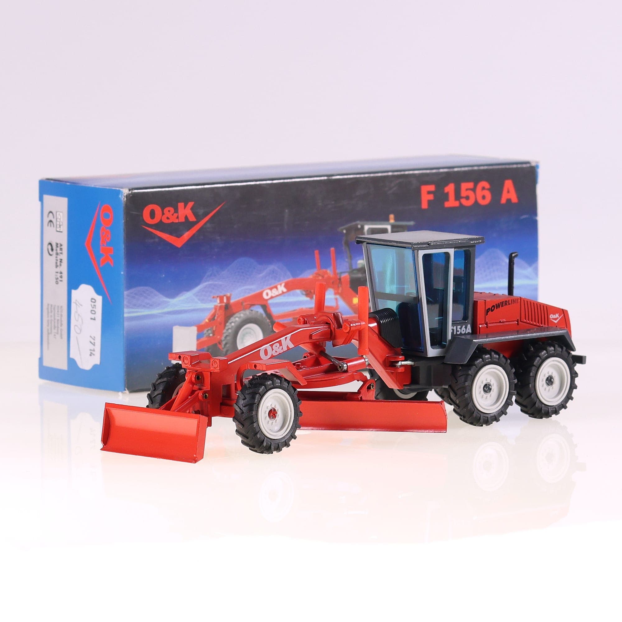 NZG 491 O&K (Orenstein & Koppel) Powerline F156A Niveleuse/Grader 1/50 neuf