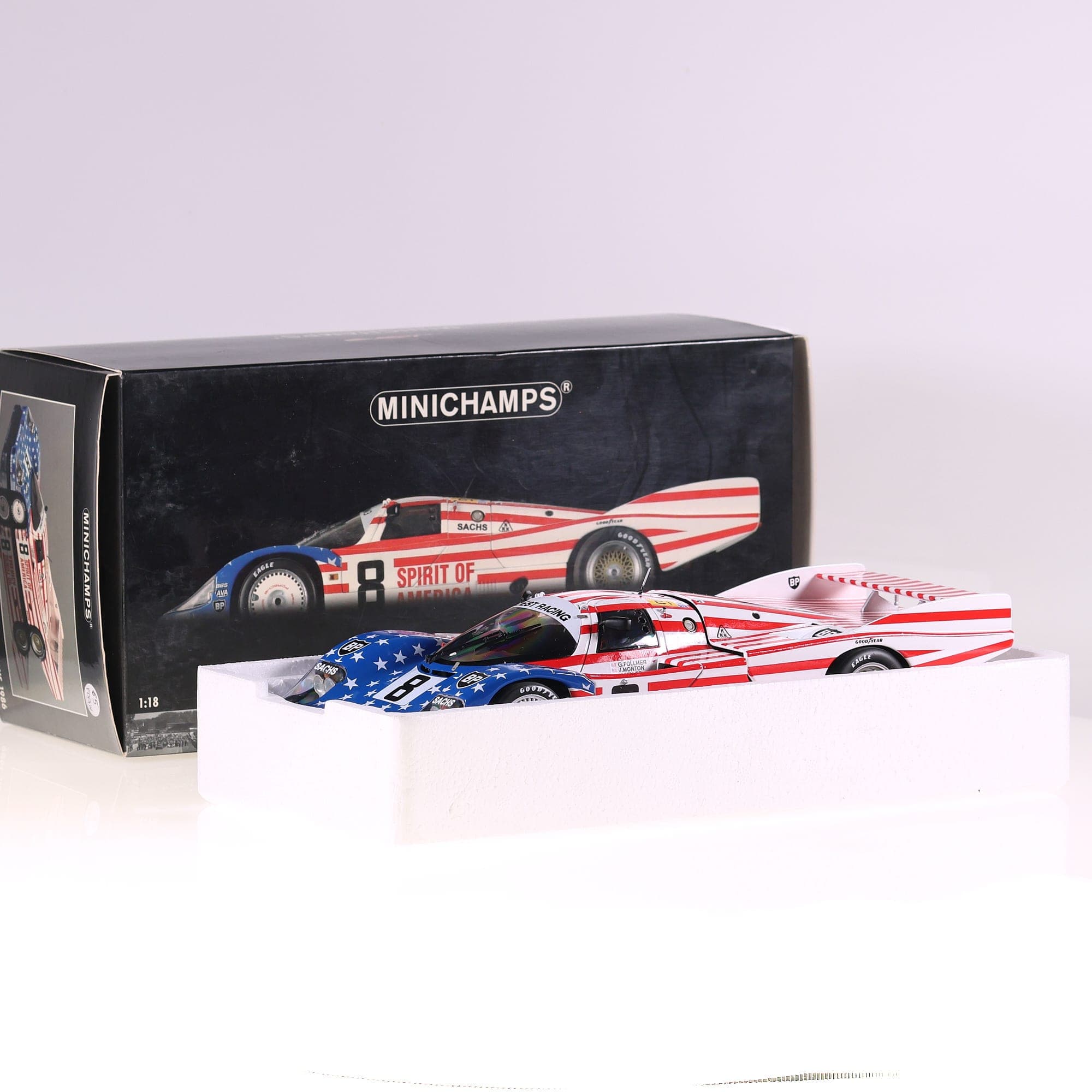 Minichamps Porsche 956L Follmer Morton Miller 24H Le Mans 1986 #8 1/18 