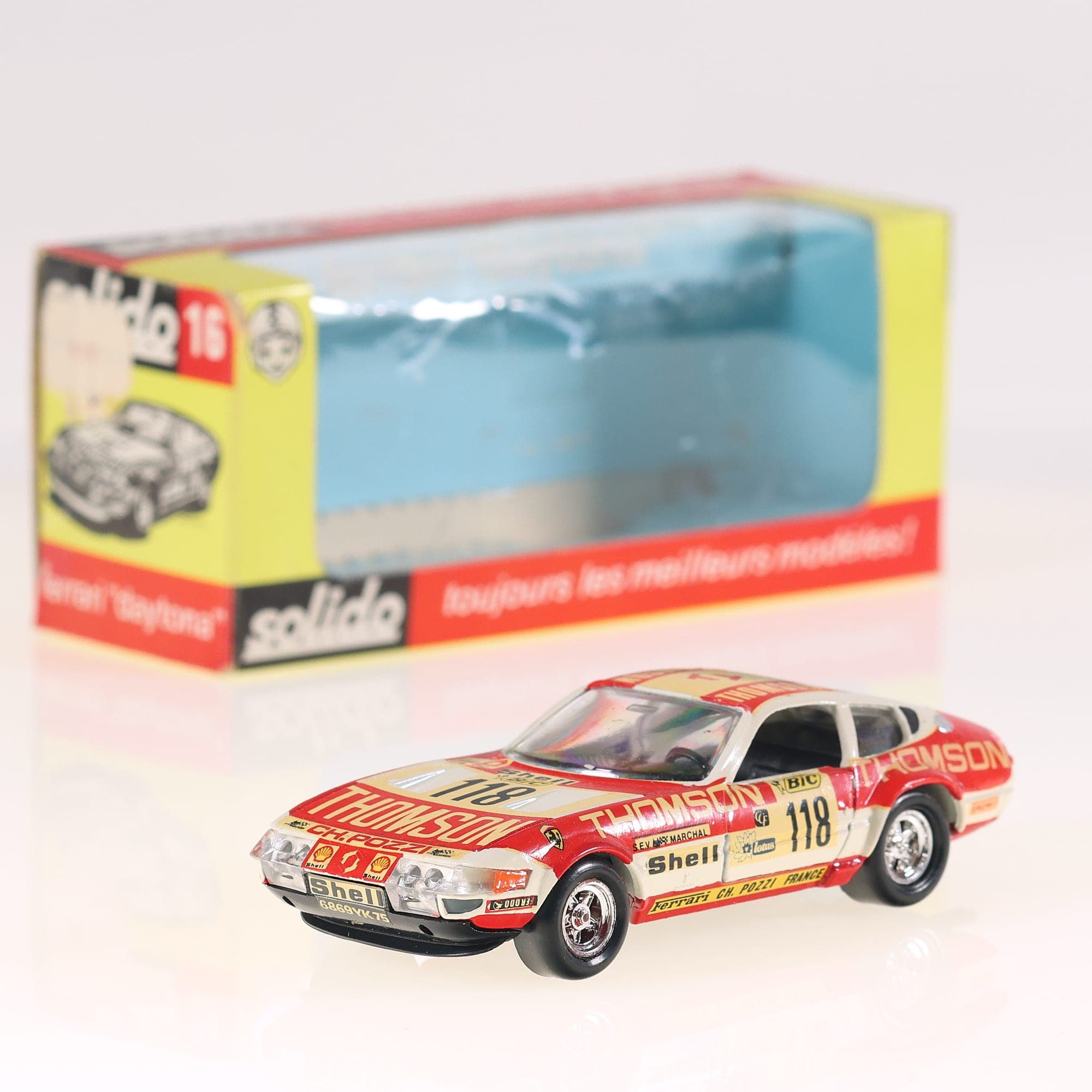 Ferrari 16 Solido Daytona Thomson #118  1/43 Rouge avec boîte