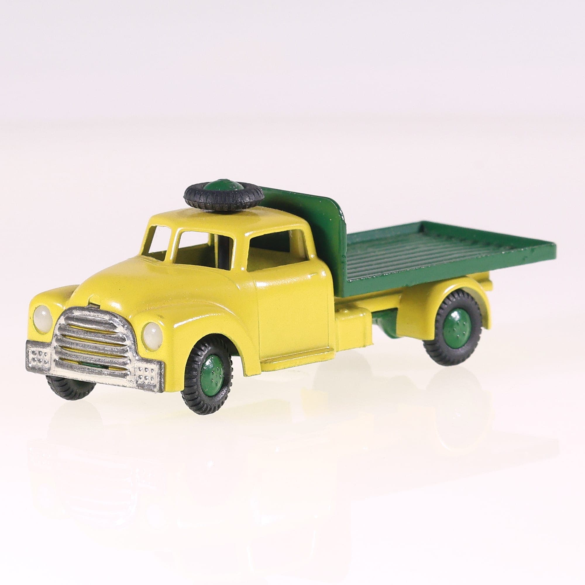 Vilmer 342 LKW Camion plateau transportbil 10 cm Jaune / Vert Grade B avec boîte — miniature 13