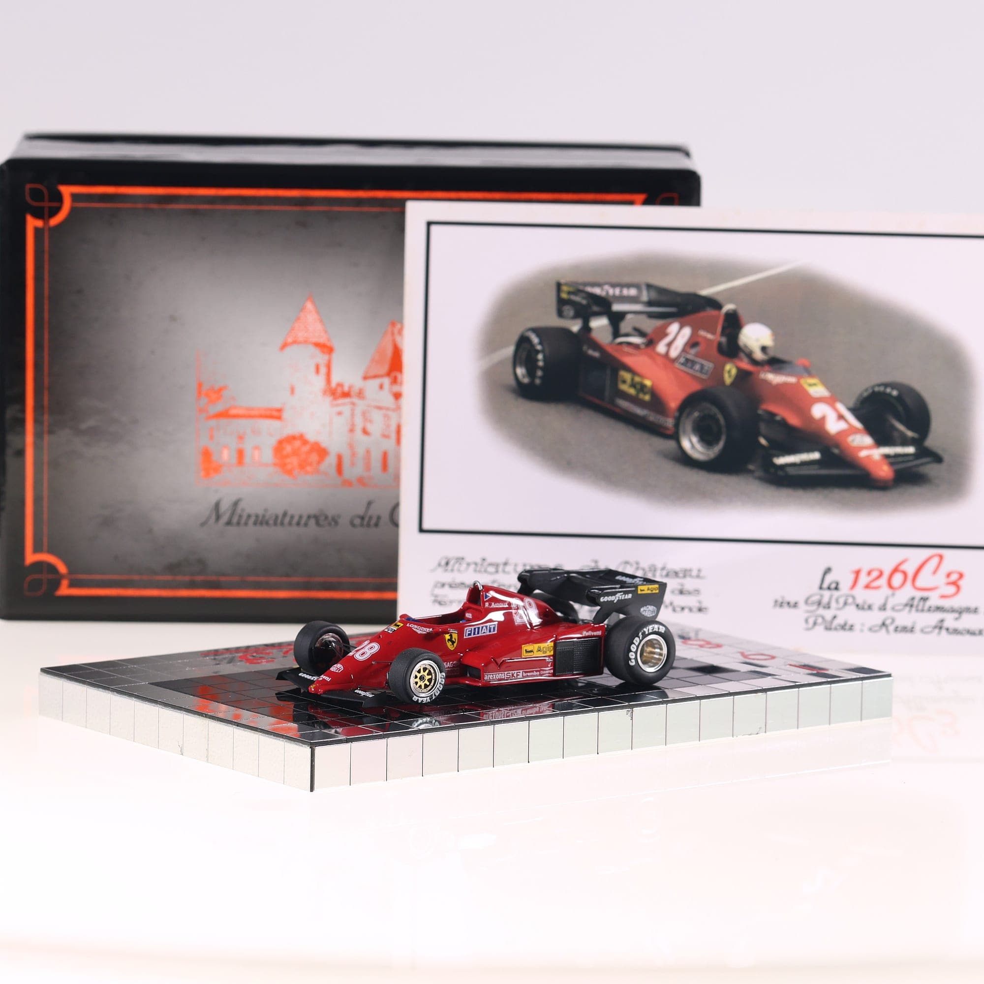 Miniatures du Château Heco Models 126C3 Ferrari F1 #28 R.Arnoux 1/43 Rouge neuf  — photo 1