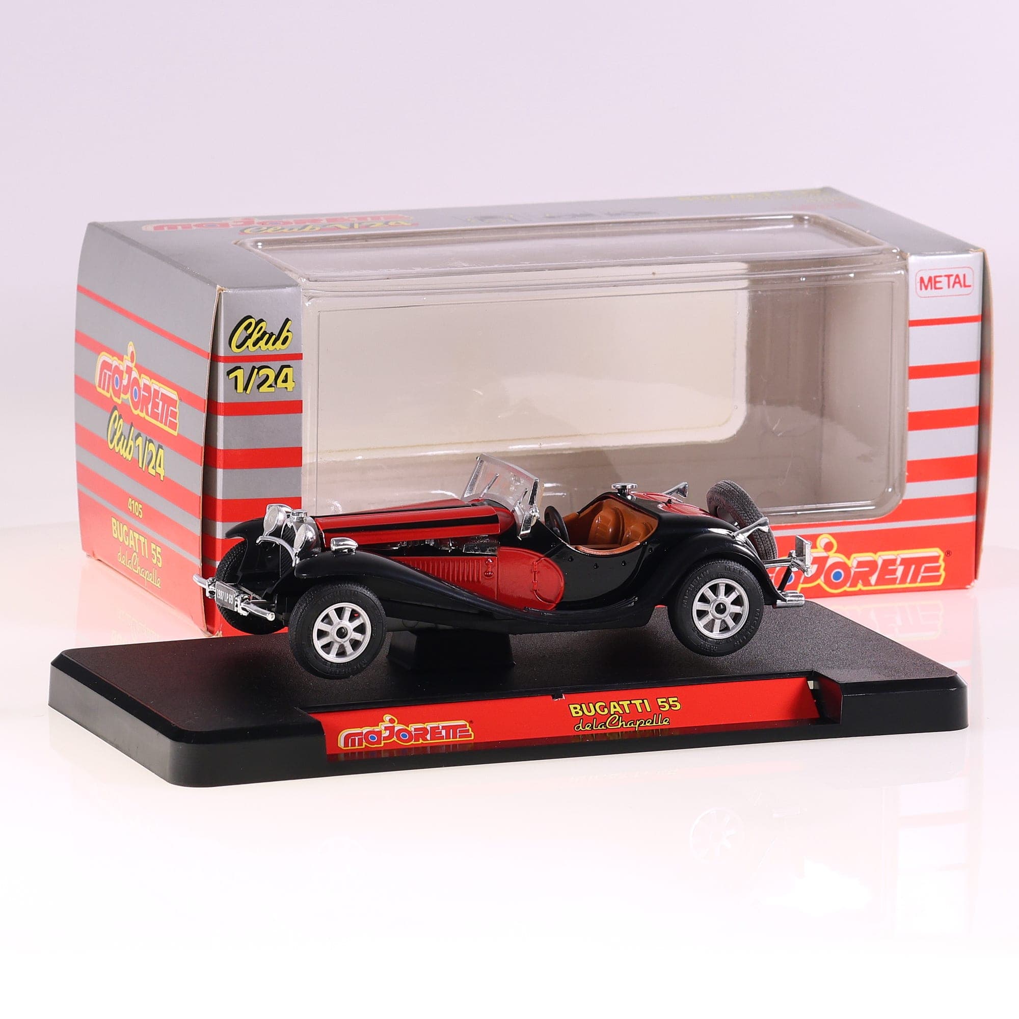 Majorette 4105 Bugatti 55 de la Chapelle 1/24 Bicolore avec boîte