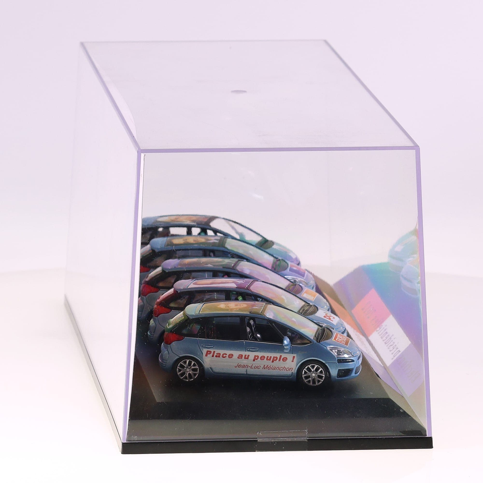 Miniatures Citroën Coffret C4 picasso election présidentielle 2012 1/43 Bleu ave — miniature 7
