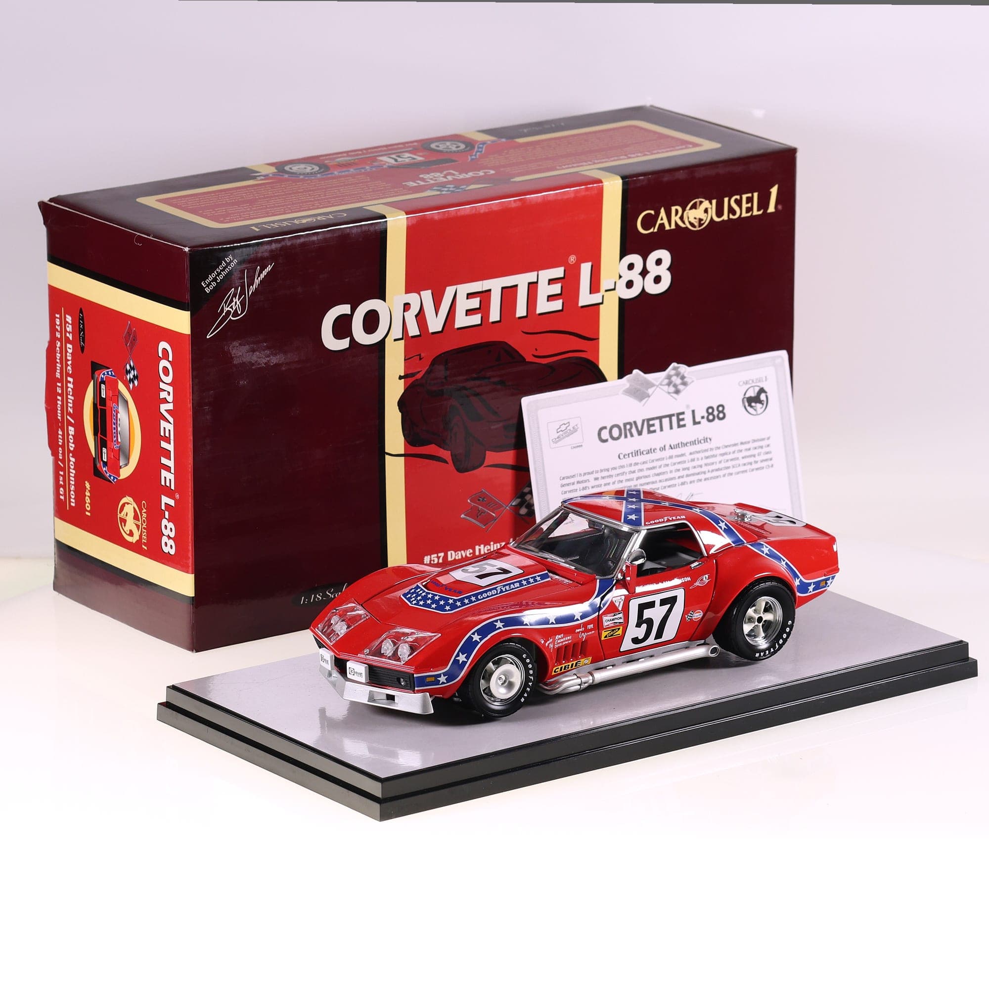 Carousel 1 4601 Chevrolet Corvette L-88  - Sebring 12 H  4th oa  1st GT #57 1972