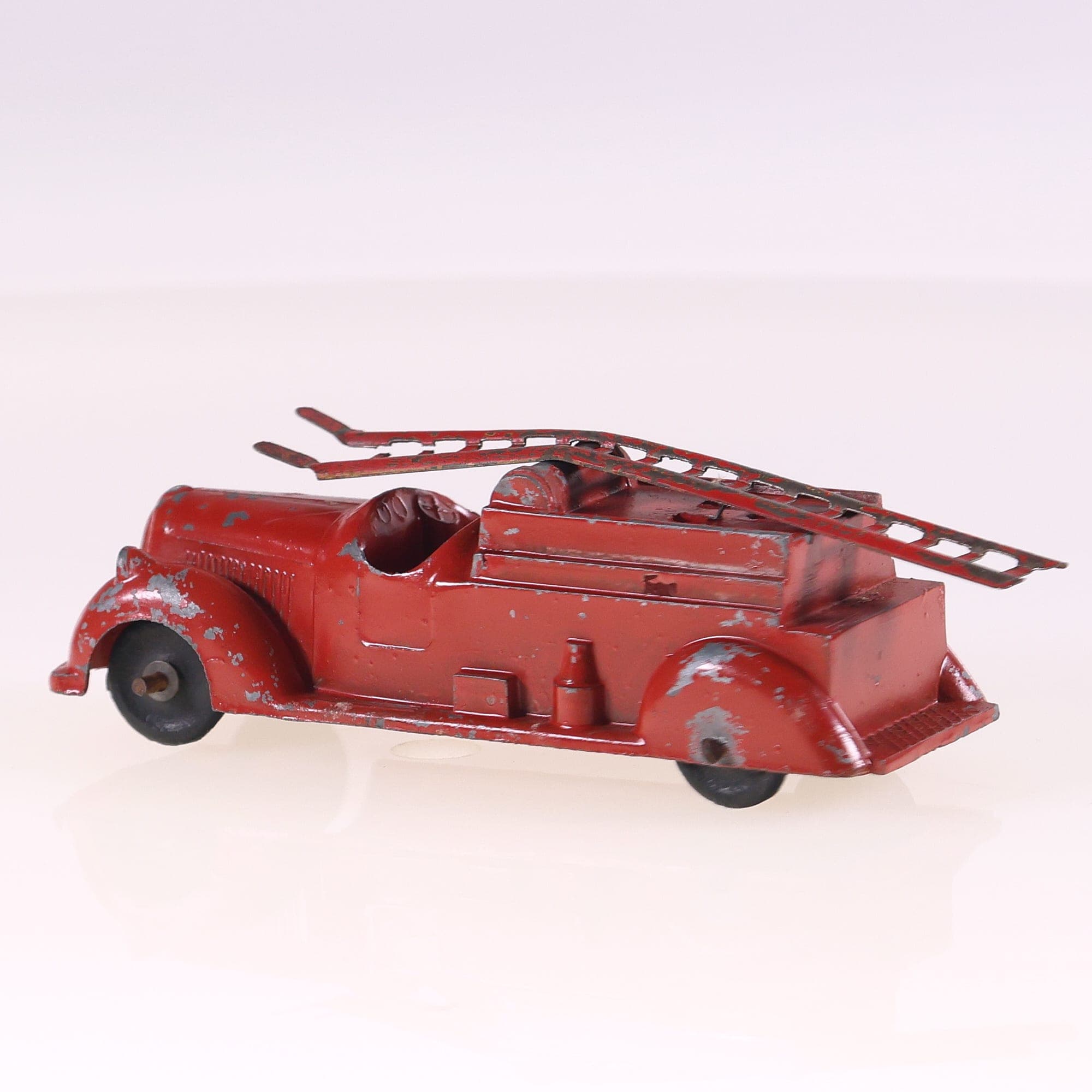 TOBY TOYS 863 camion pompier torpedo avec échelle 11,5 cm Rouge Grade C sans boî — miniature 3