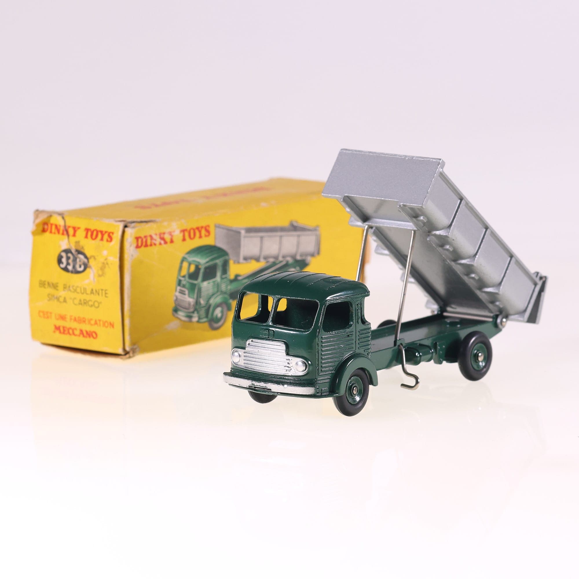 Dinky Toys 33B Simca Benne Basculante Cargo 1/43 Vert état A avec boîte