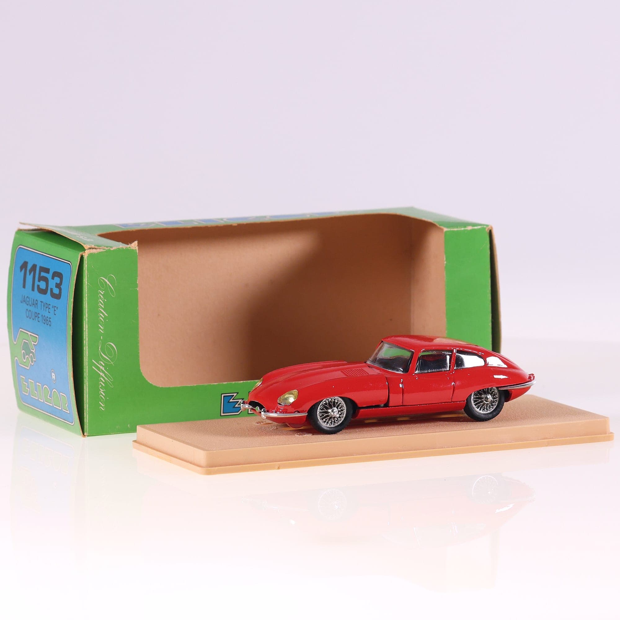 Eligor 1153 Jaguar Type "E" Coupe  1965 1/43 Rouge avec boîte