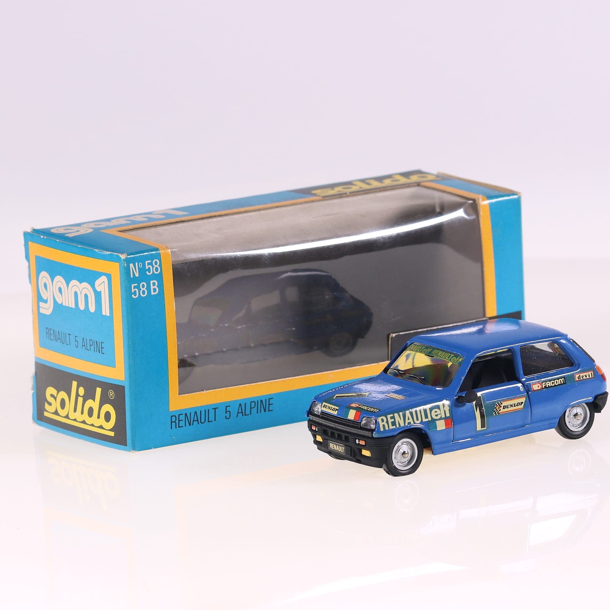 Solido n°58 Renault 5 Alpine #1 1/43 Bleu avec boîte — photo 1