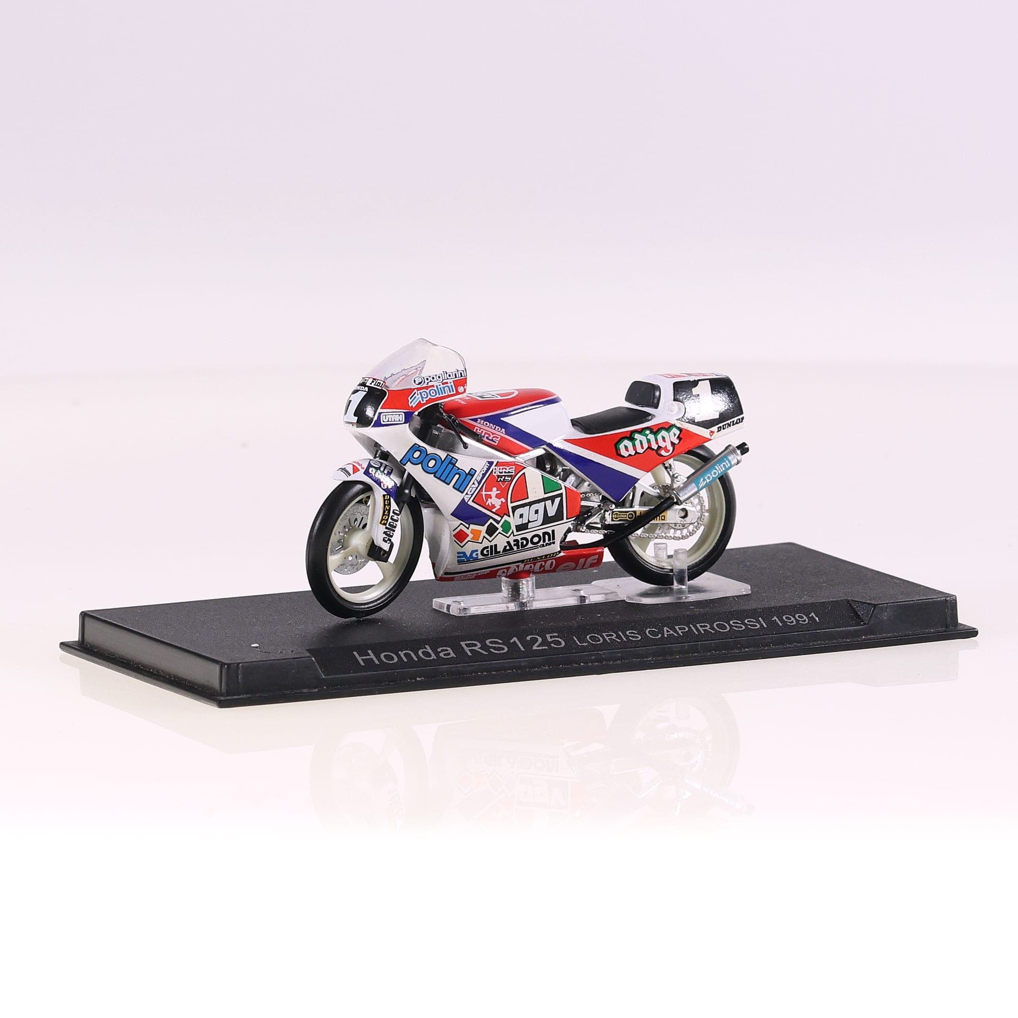 Kiosque Honda RS125 Loris Capirossi 1991 avec boîte