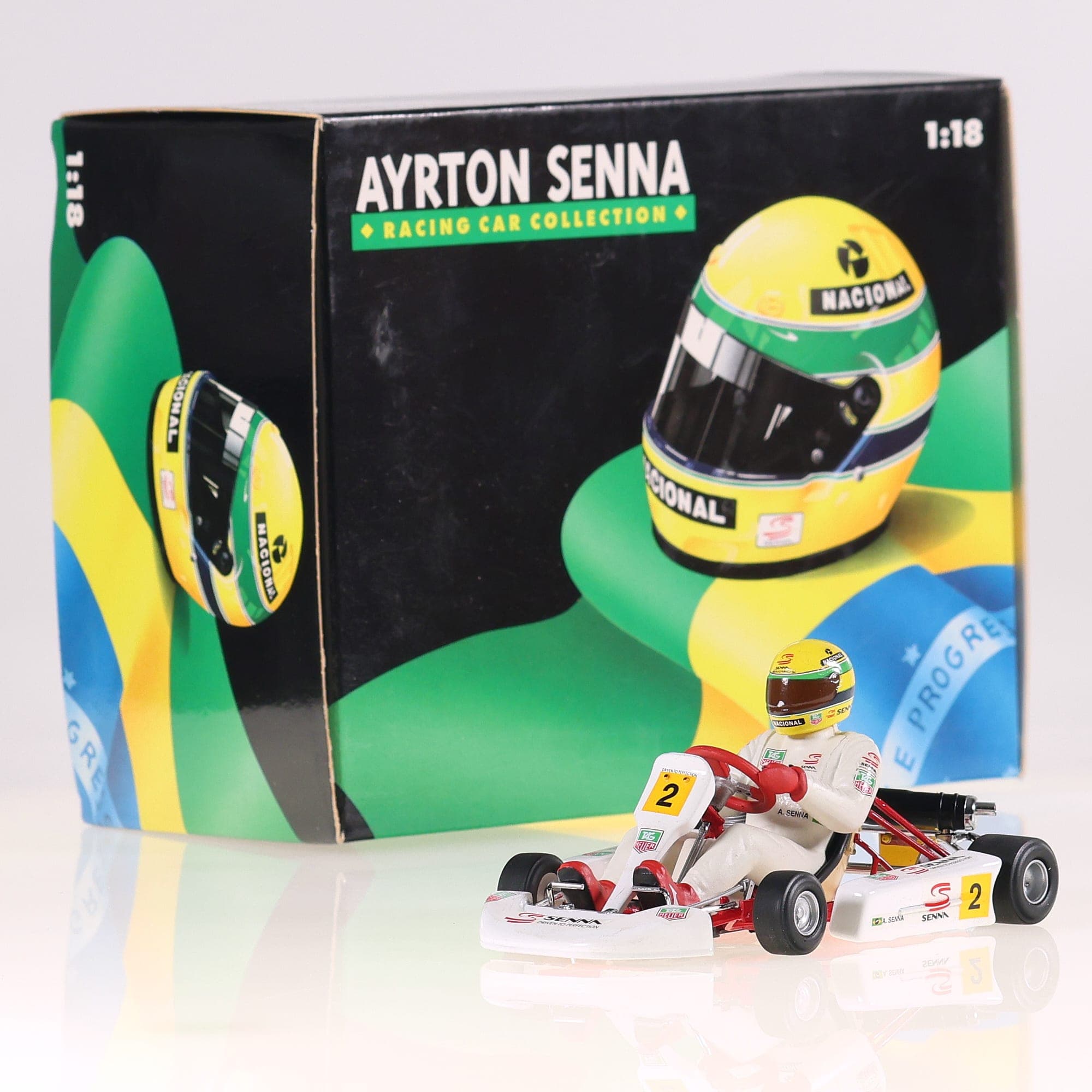 Minichamps LANG 540 091800 Kart 540 Paris Bercy 1993 A. Senna 1/18 état A — photo 1