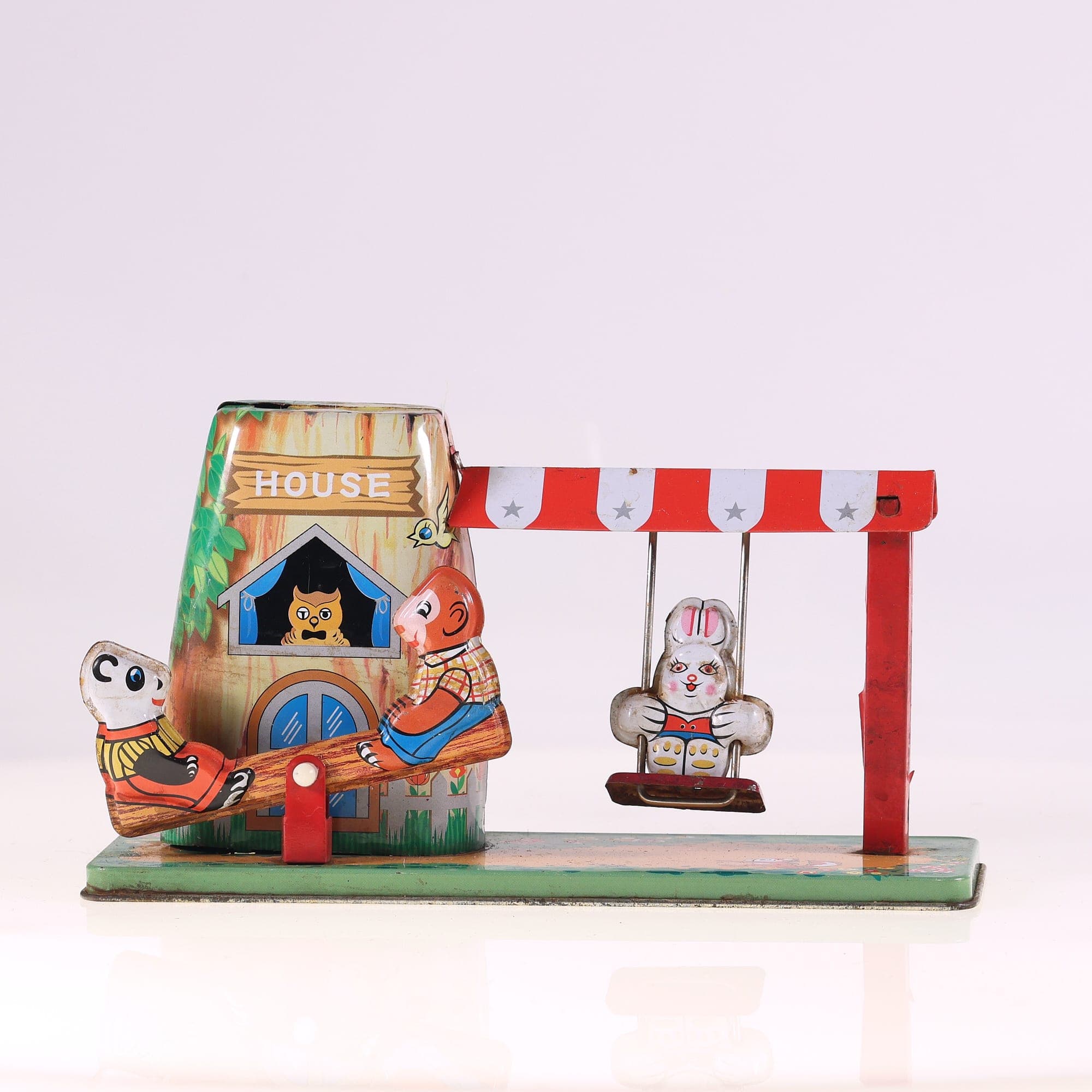 MS MS-111 (?) MS Chine 349 House Swing Mechanical Toy multicolore Grade B sans b — photo 1