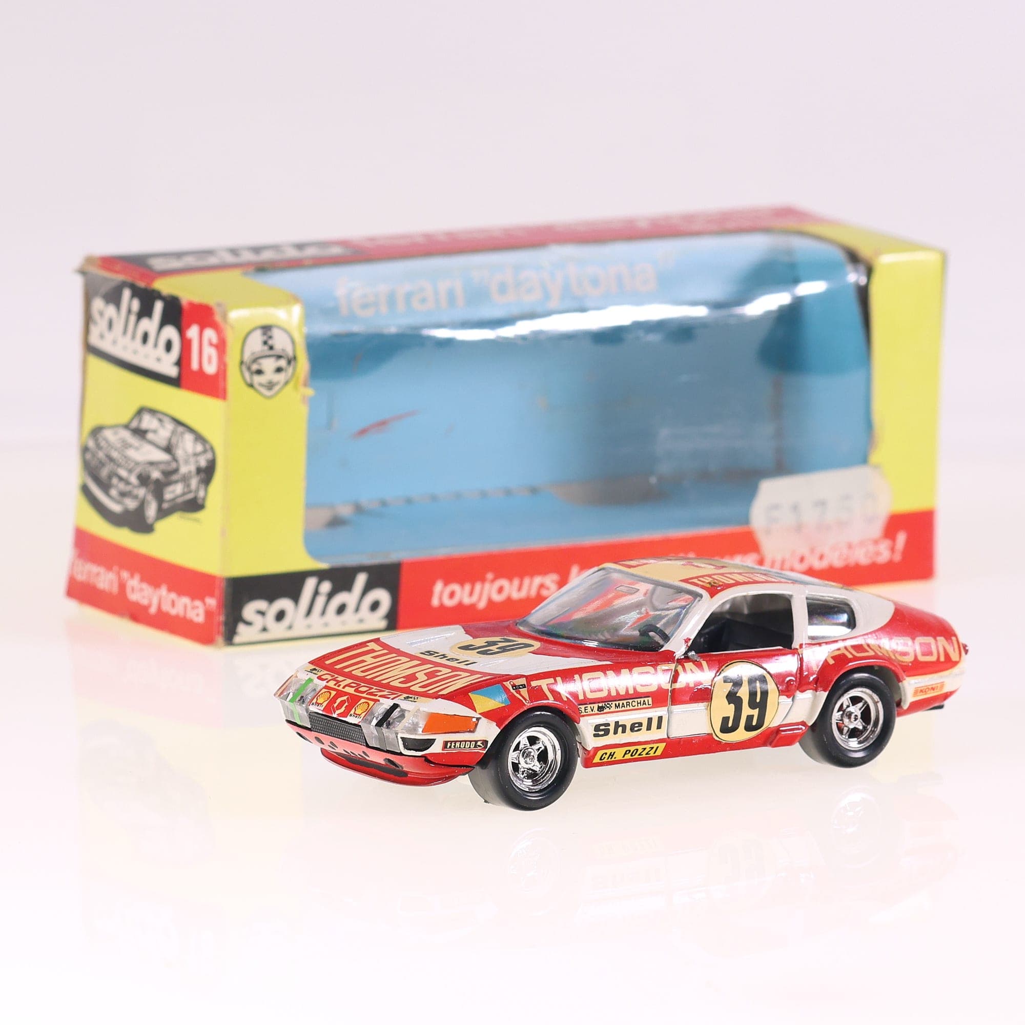 Solido 16 Ferrari 365 GTB/4 Daytona Compétition #39 #39 1/43 Rouge Grade B avec — photo 1