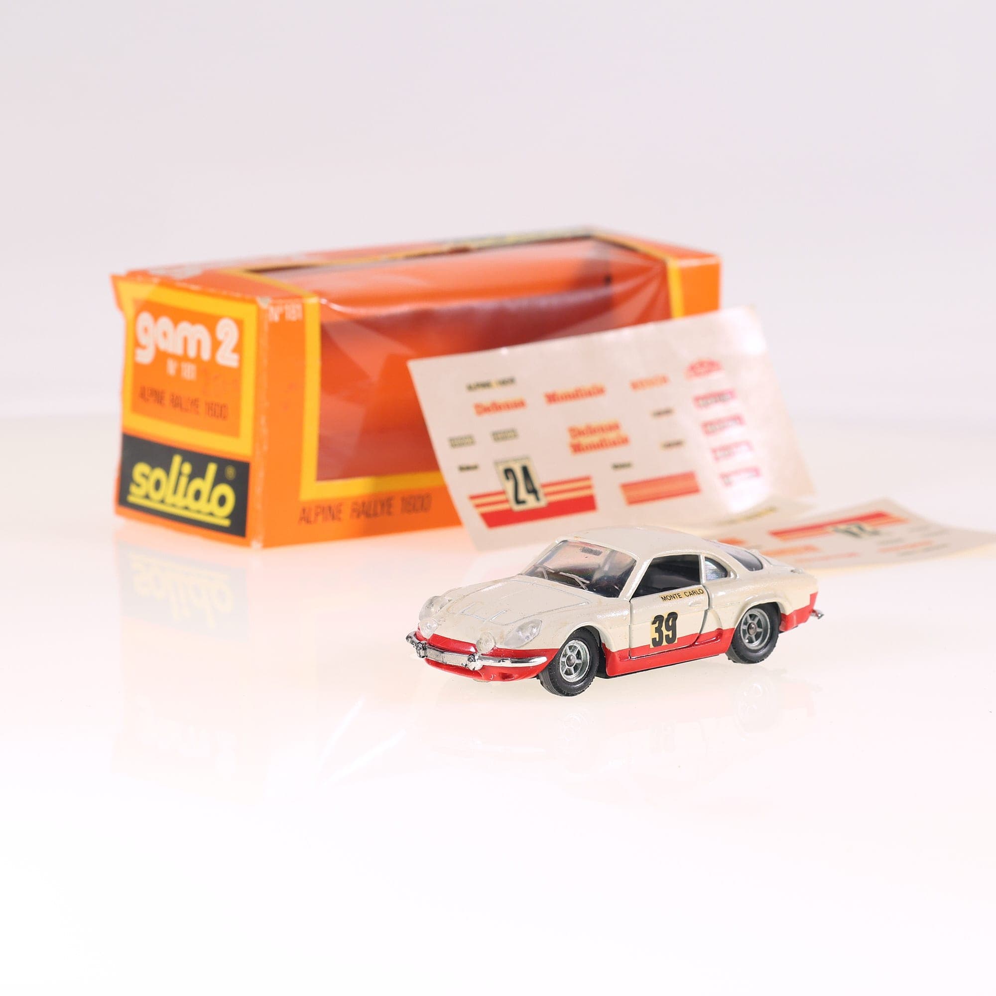 Solido 181 Alpine Renault Berlinetta 1600 Rallye Monte-Carlo 1/43 Blanc avec boî
