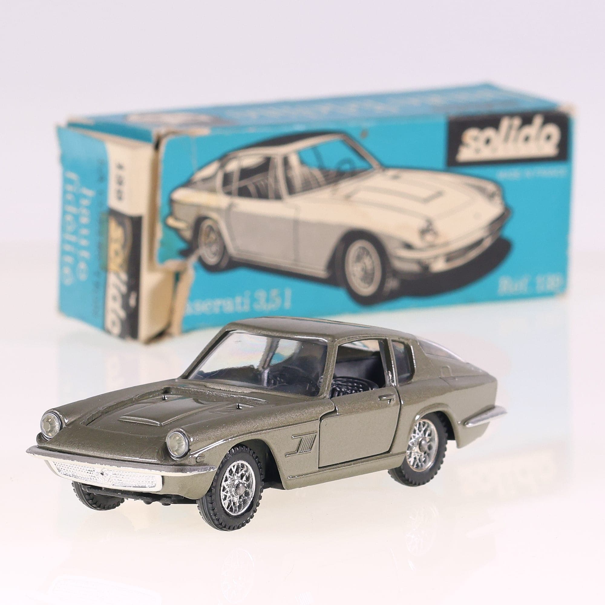Solido 139 Maserati 3.5 l 1/43 gris vert métalisé Grade B avec boîte