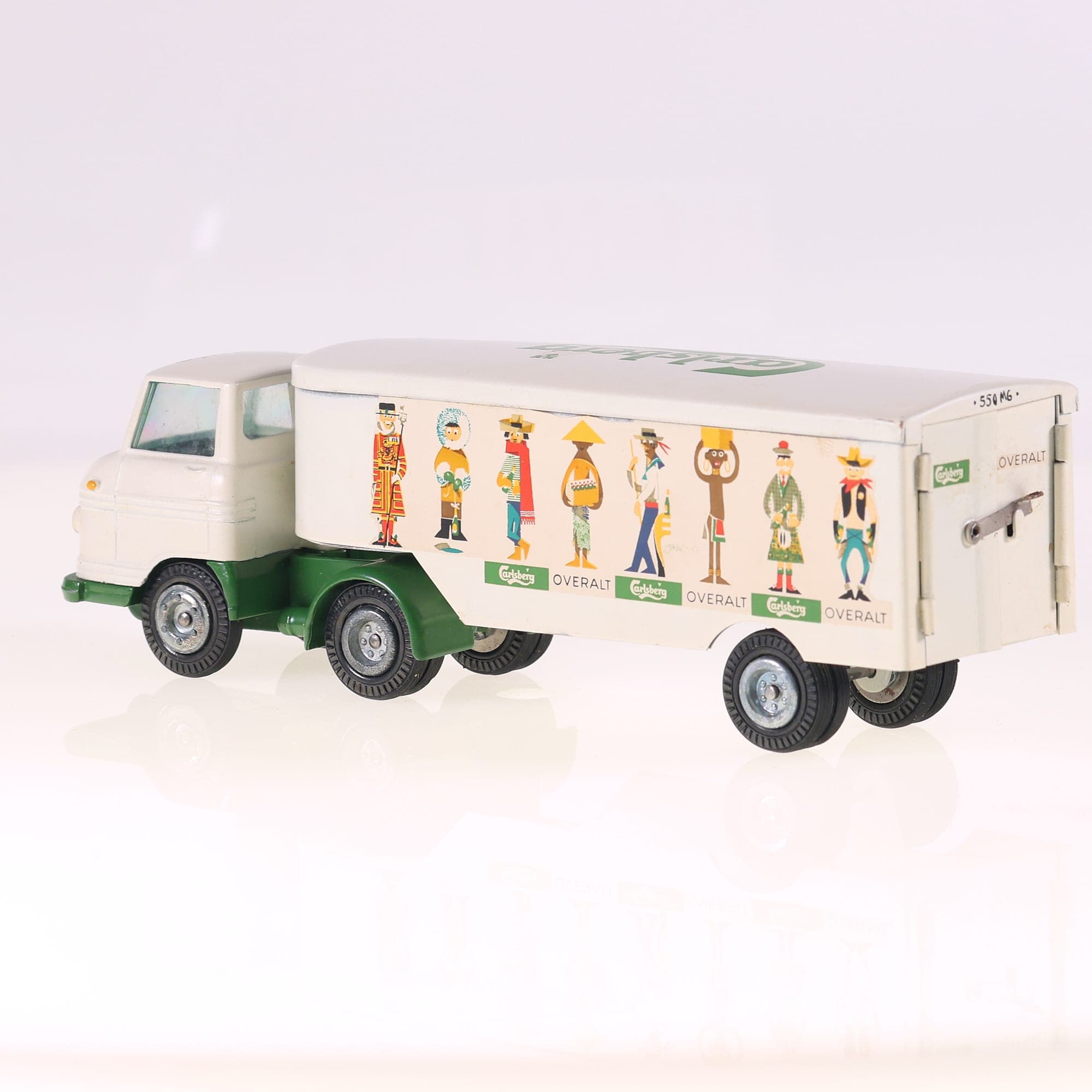 Tekno D458 Volvo Camion Carlsberg Transport 1/50 blanc et vert état A en boîte — miniature 7