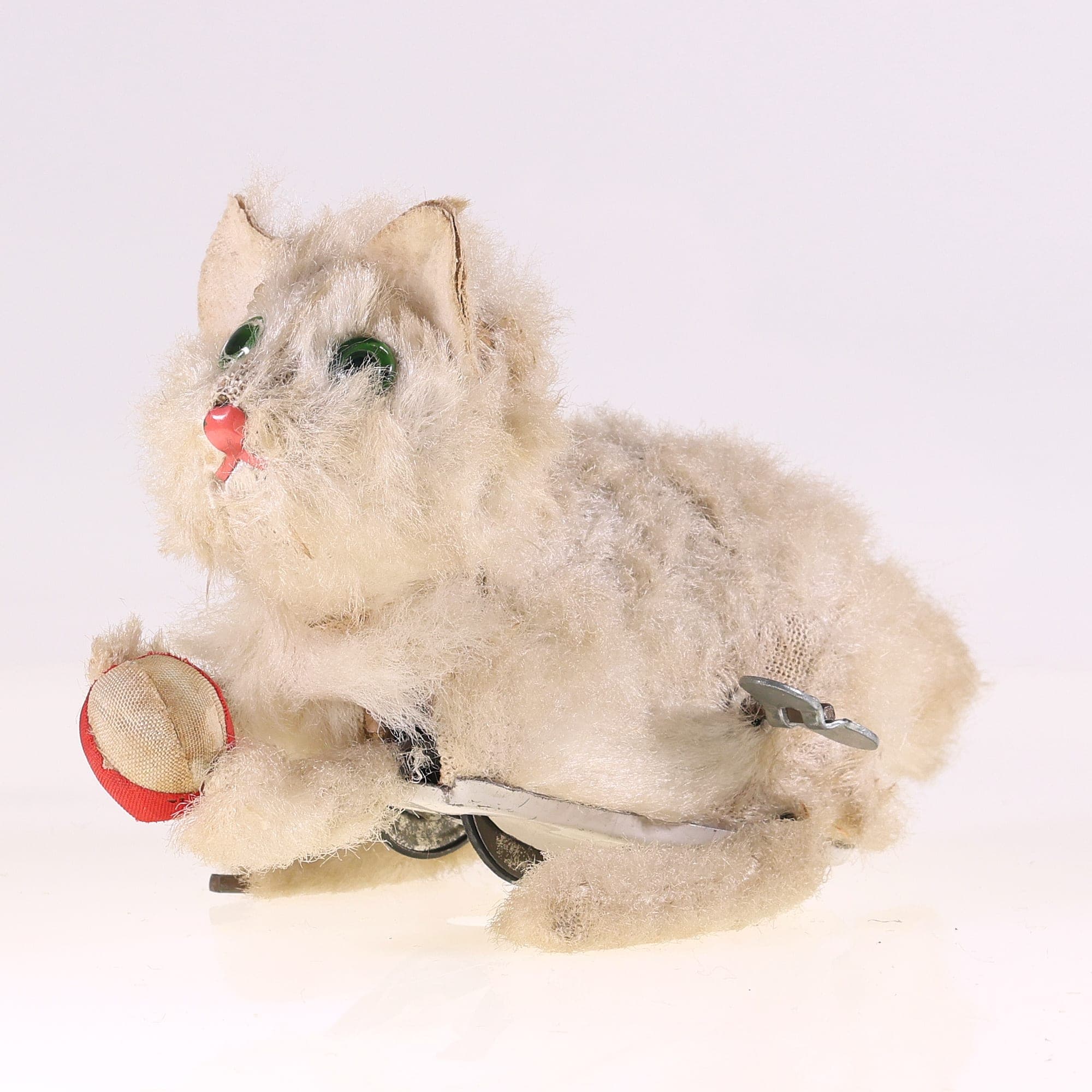 chat mécanique non déterminée made in Japan à clé avec balle Blanc Grade B sans  — photo 1