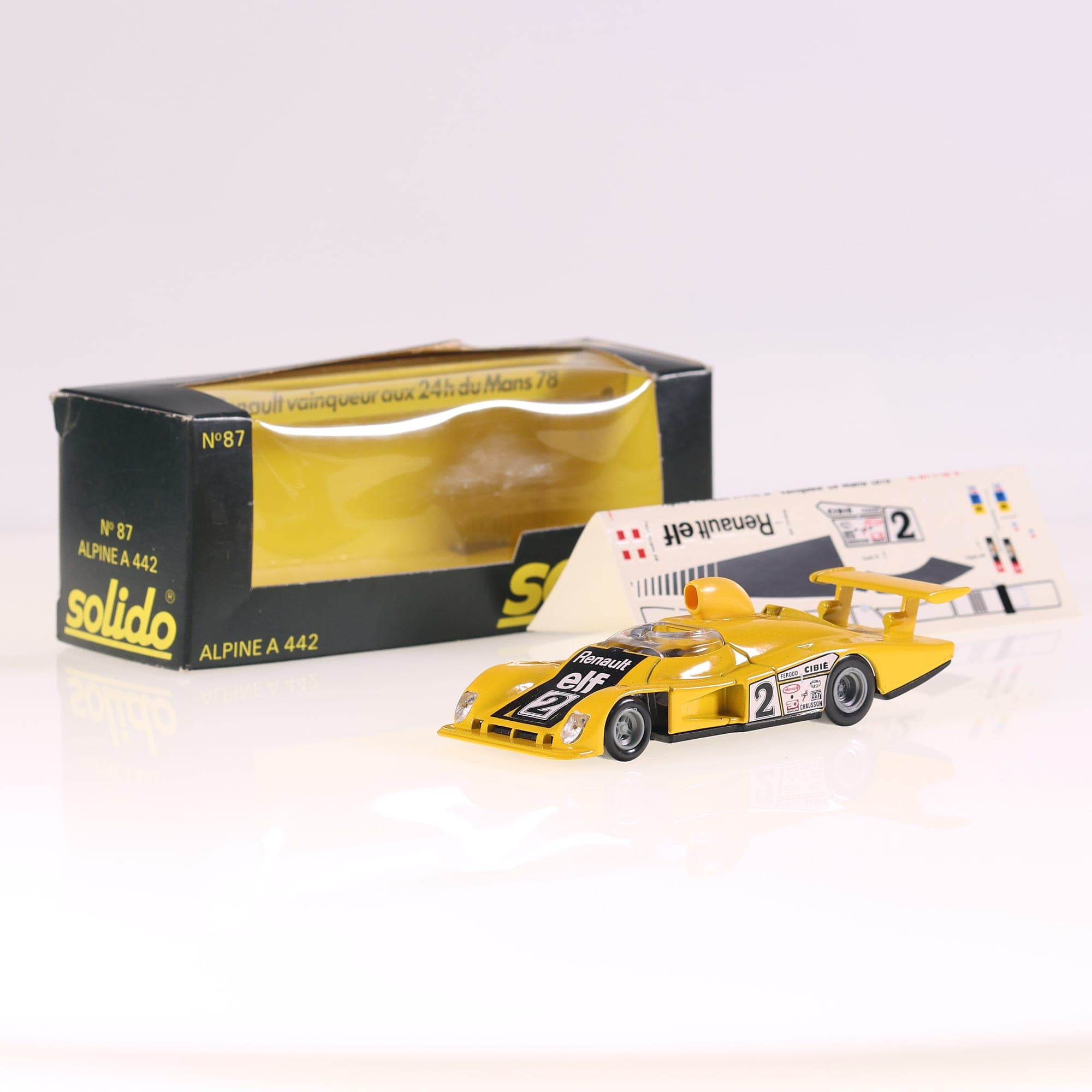 Solido n°87 Renault Alpine A 442 Le Mans 1978 #2 1/43 Avec autocollants