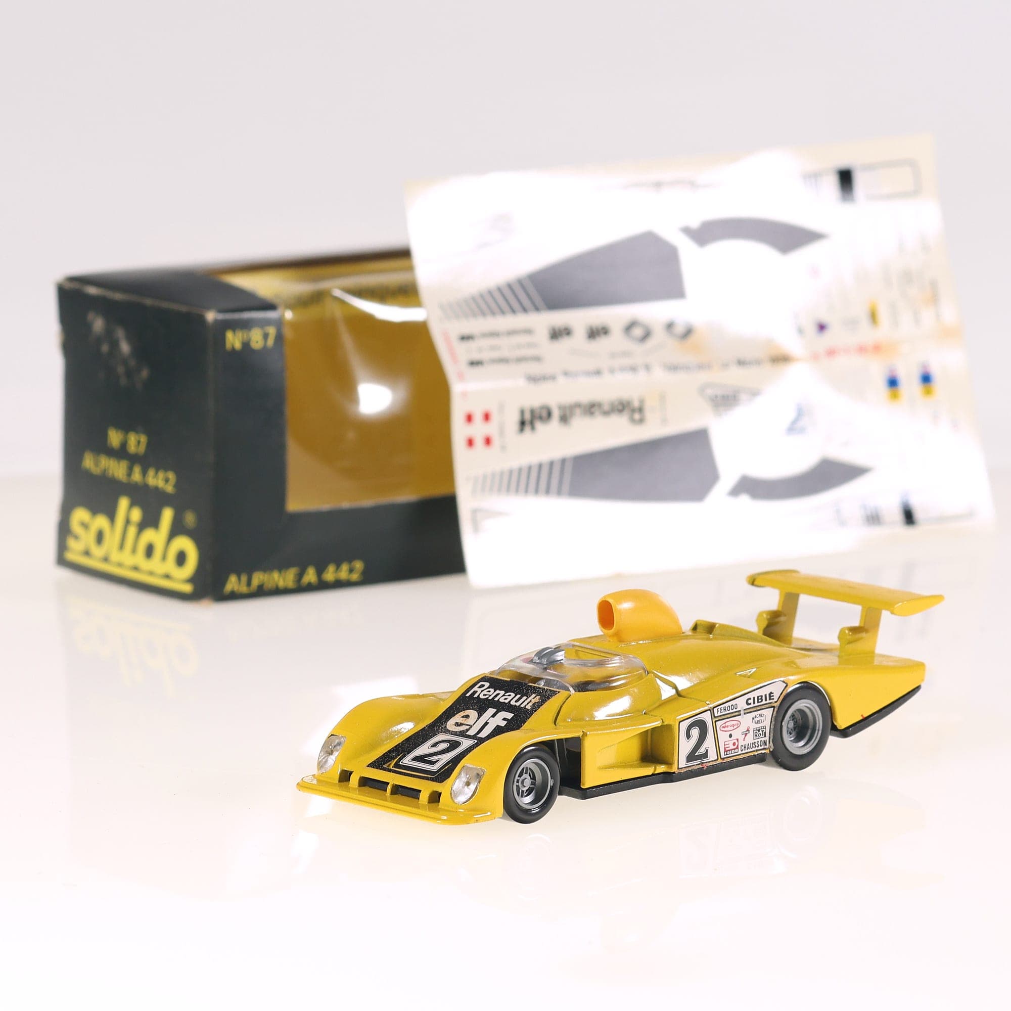 Solido 87 Renault Alpine A 442 - Le Mans 78 #2 1/43 Jaune avec boîte — photo 1