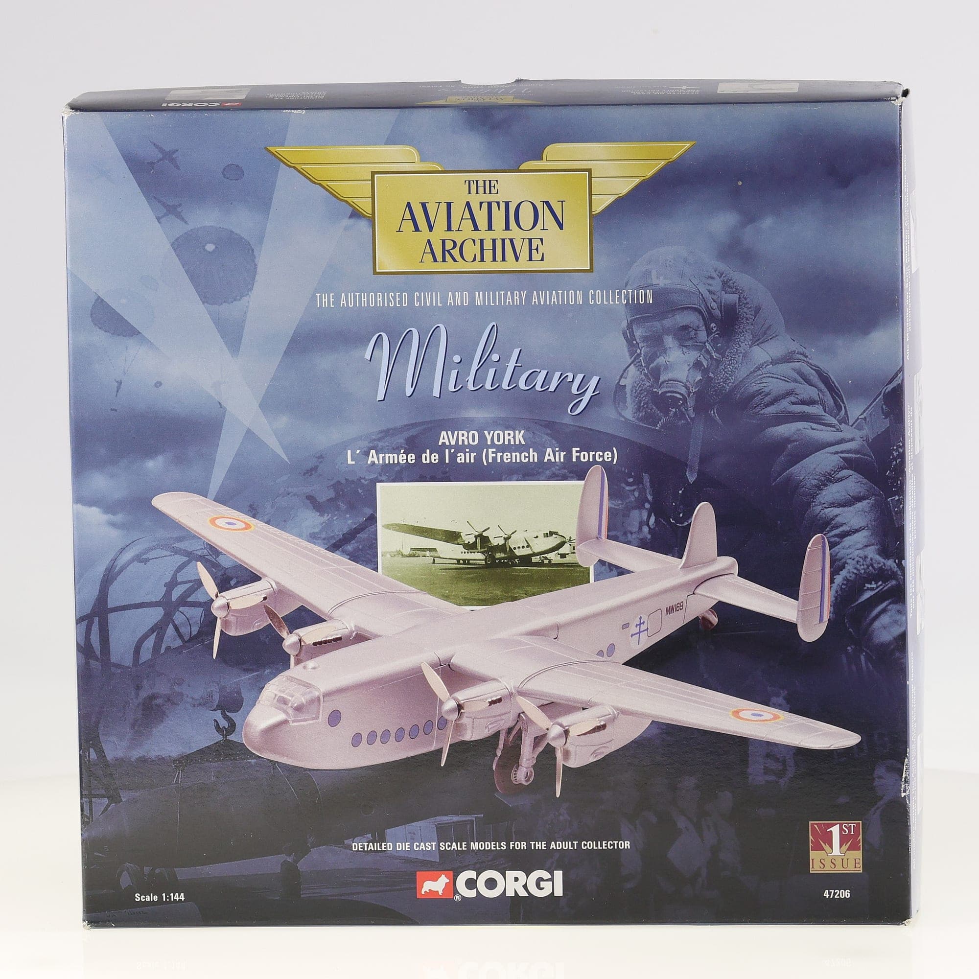 Corgi 47206 Avro York - Armée de l'air (French Air Force) Military 1:144 Gris ar