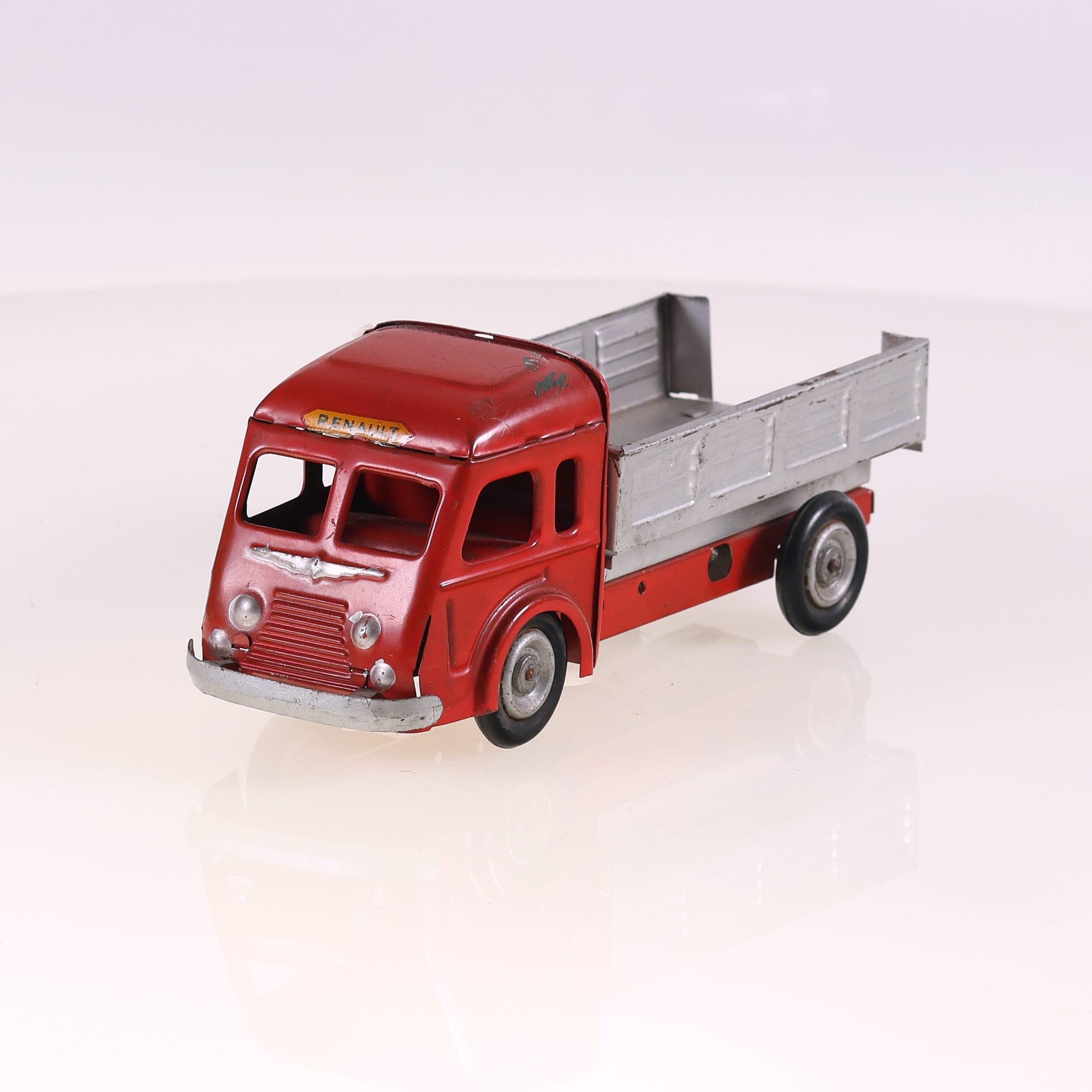 CIJ 5.33 Renault camion benne mécanique 16 cm Rouge moteur fonctionnel