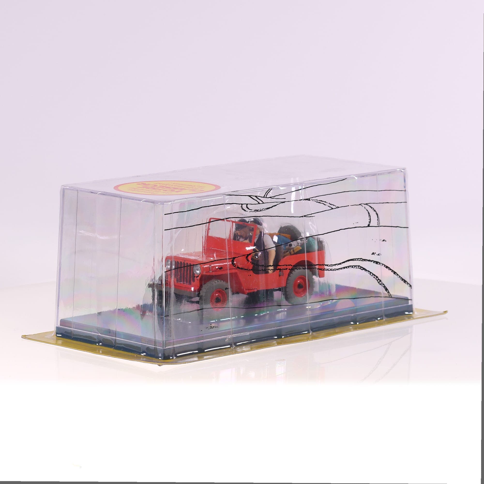 Moulinsart Hachette 29806 Jeep Tintin au pays de l'or noir 1/24 Rouge sans boîte