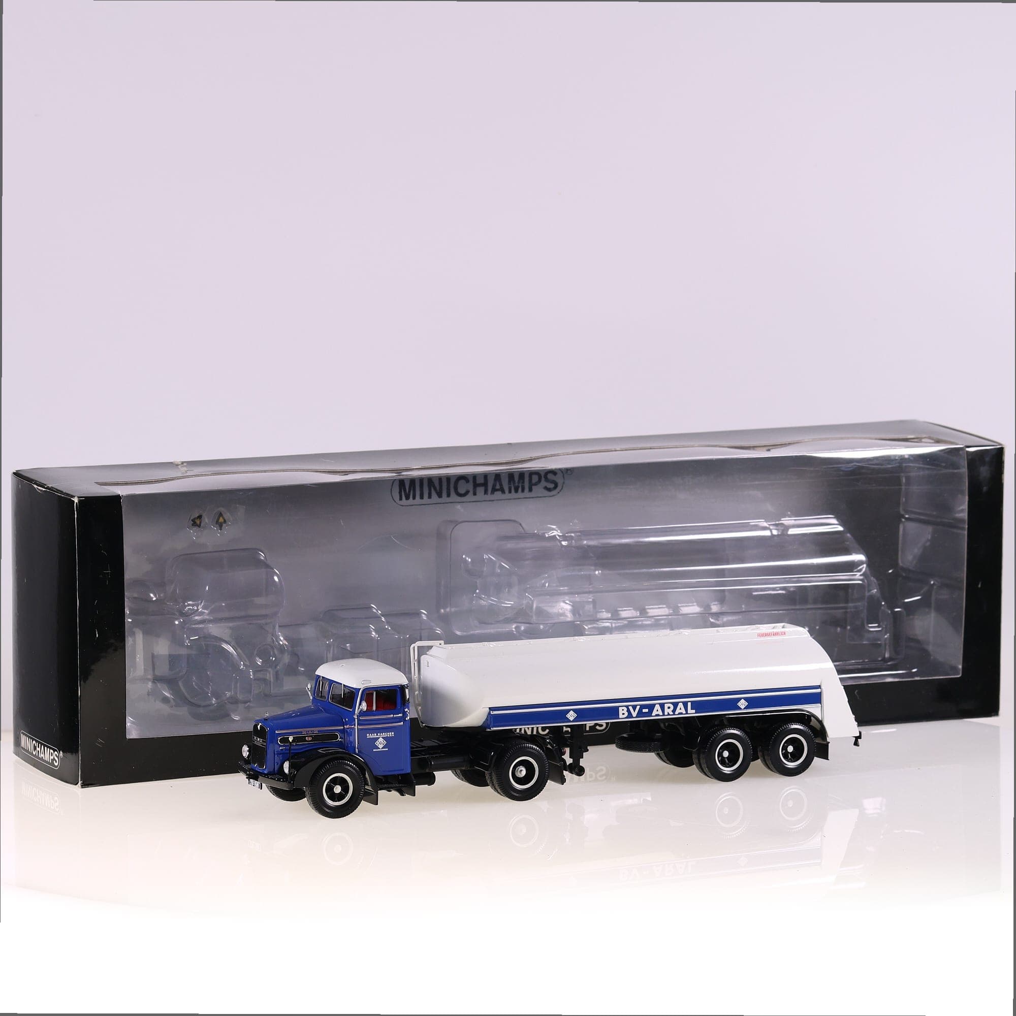 Minichamps 499 070870 MAN Diesel Tanker Sattelzug BV-Aral 1/43 Bicolore avec boî
