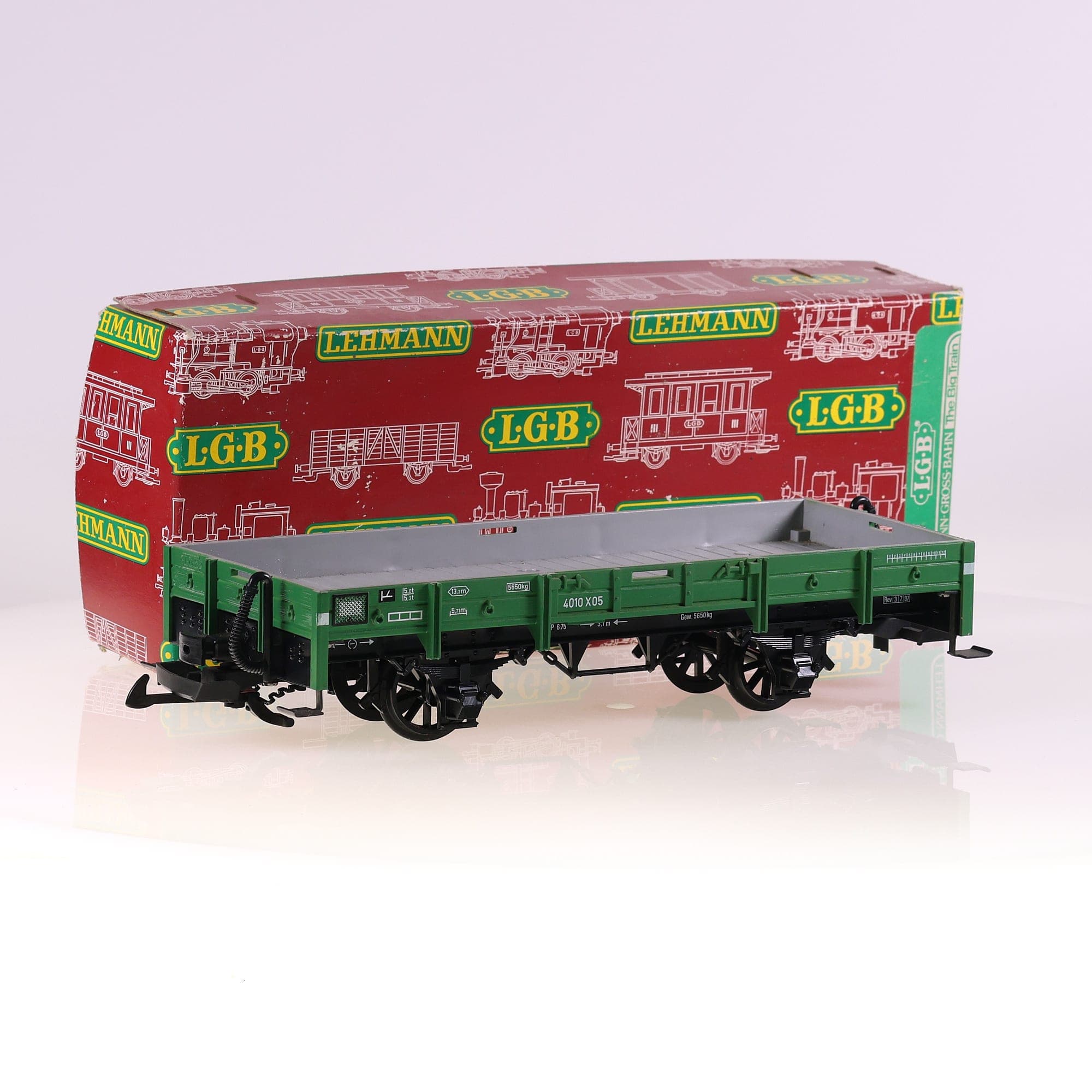LGB 4010 Wagon plat X05 échelle G état A avec boîte