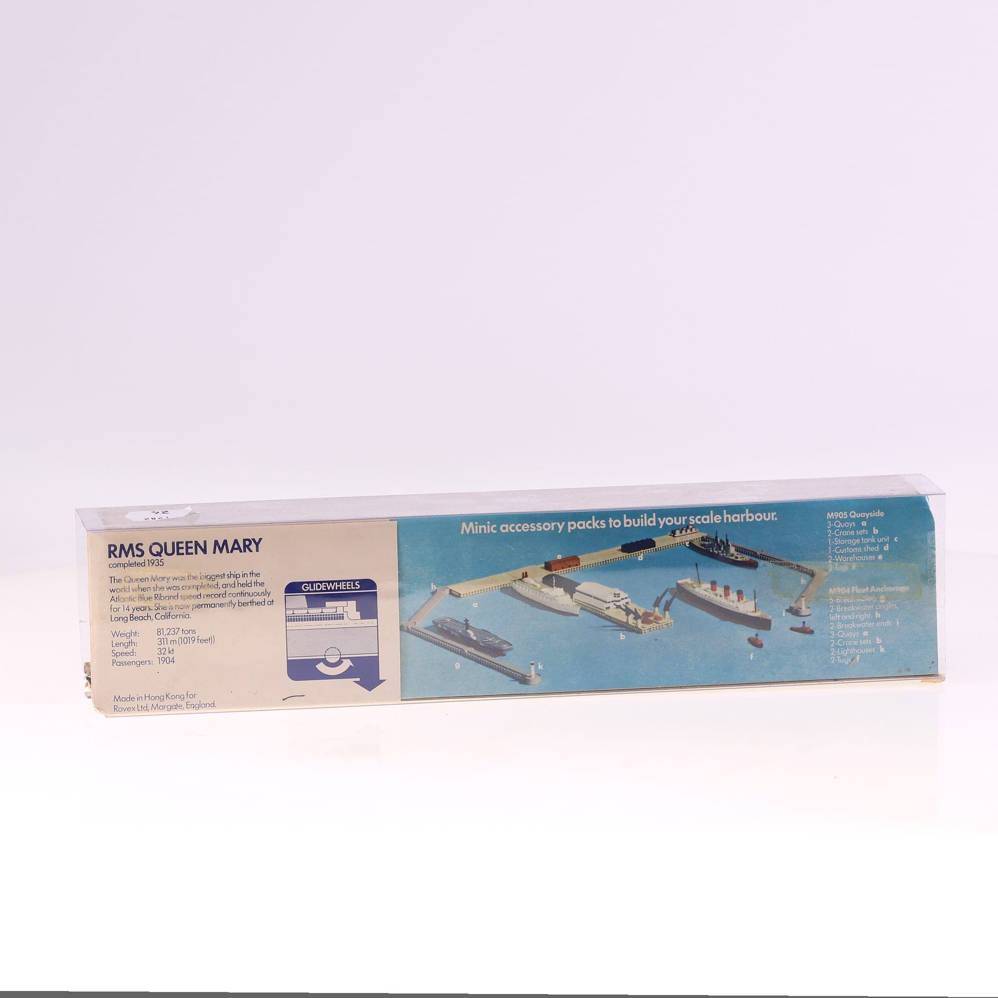 Hornby Minic M703 Queen Mary RMS 1/1200 Blanc avec boîte — miniature 5