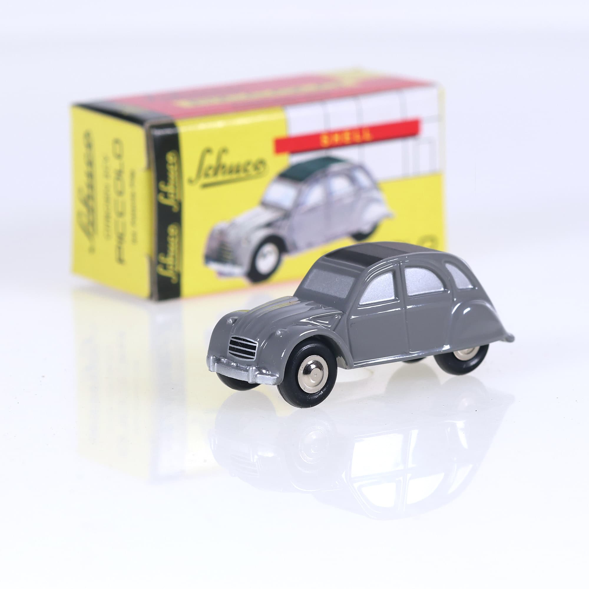 Schuco Piccolo Citroën 2CV 1/90 Gris avec boîte
