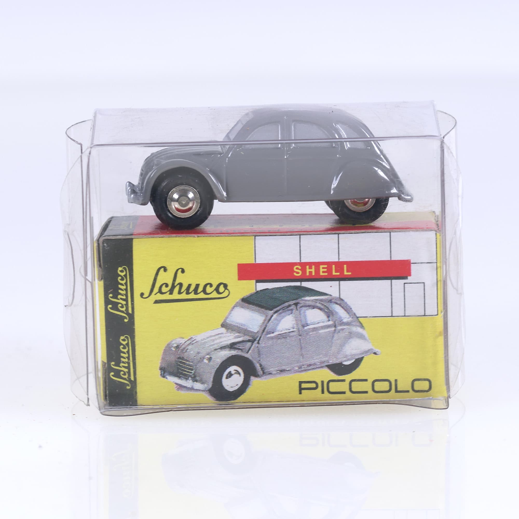 Schuco Piccolo Citroën 2CV 1/90 Gris avec boîte — miniature 12