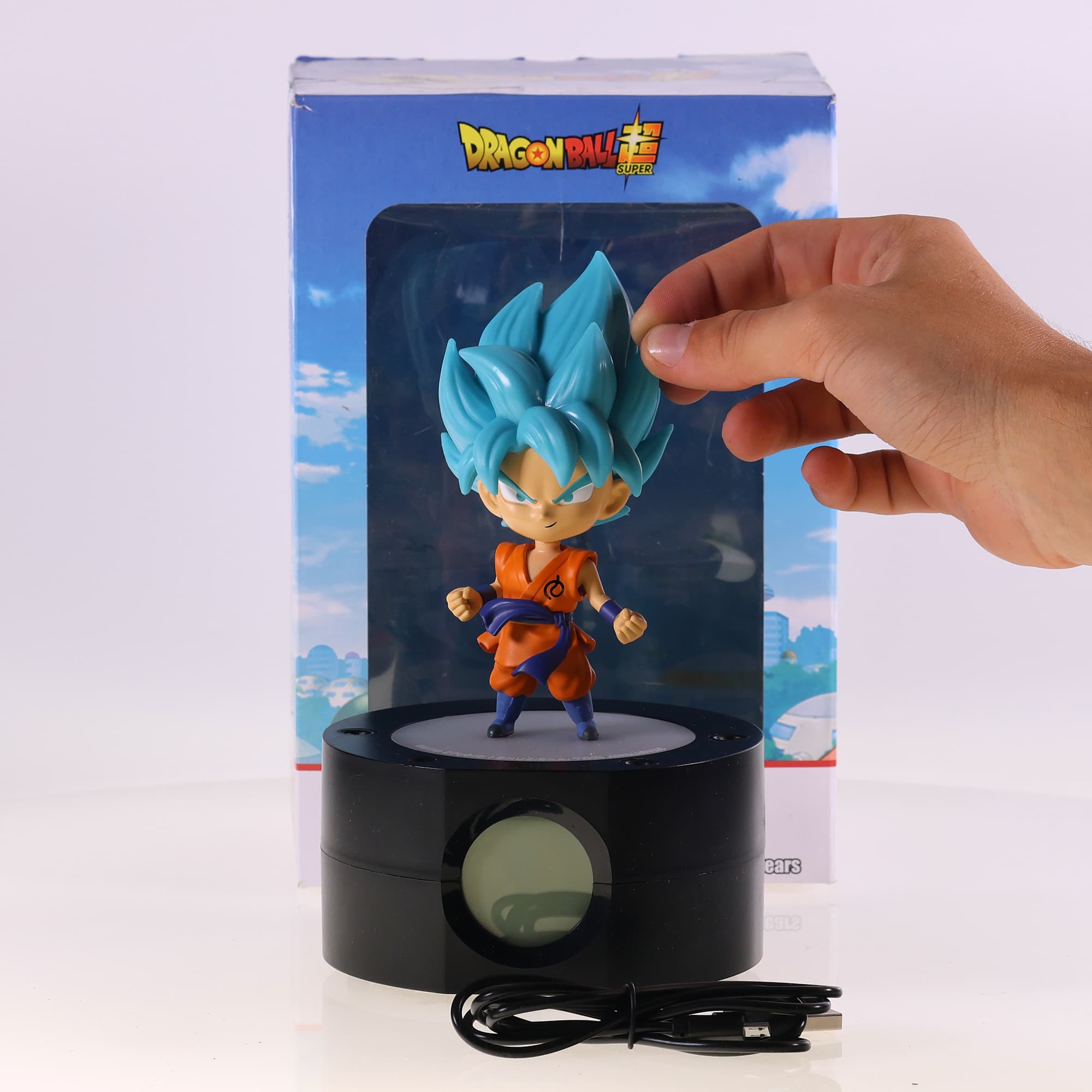 Teknofun Réveil Lumineux Dragon Ball Goku Super Saiyan God Super Saiyan état A 