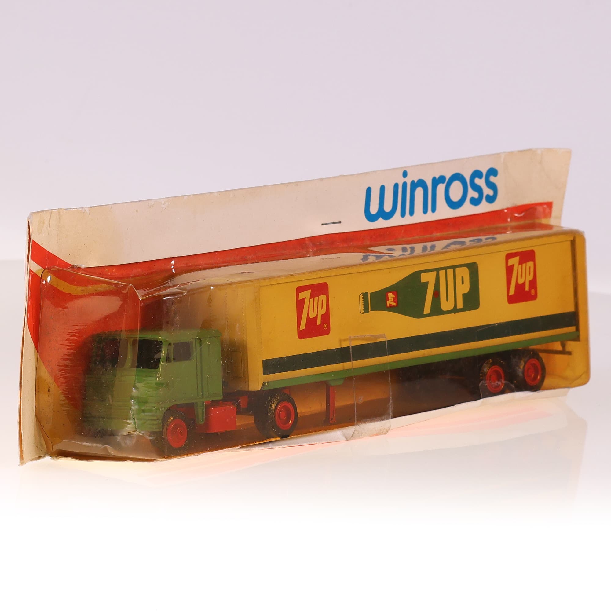 Winross White Truck Trailer 7UP 23 cm Bicolore avec boîte — miniature 8