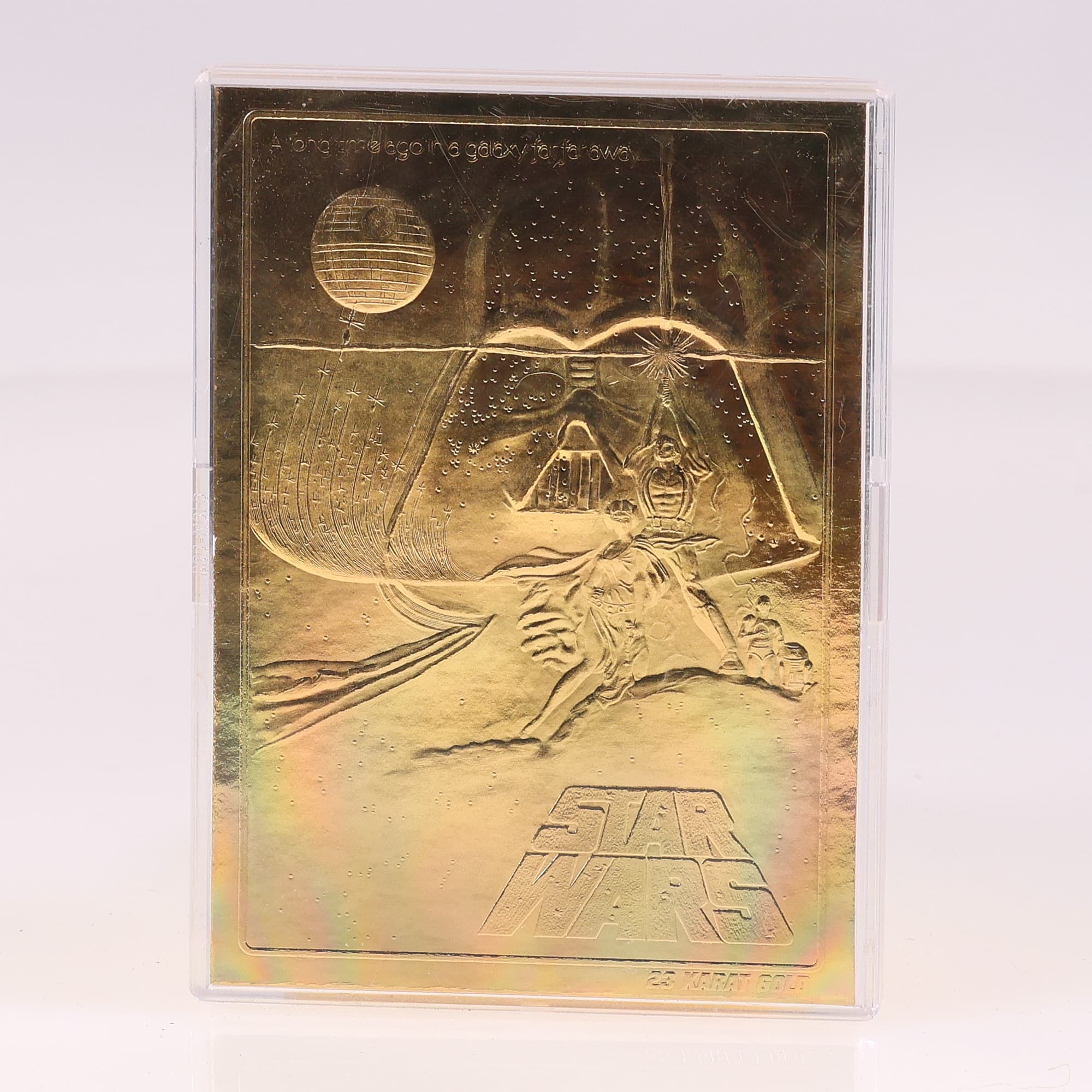 Star Wars affiche plaquée Or 23 ct score Board 6,5 x 9 cm avec boîte 